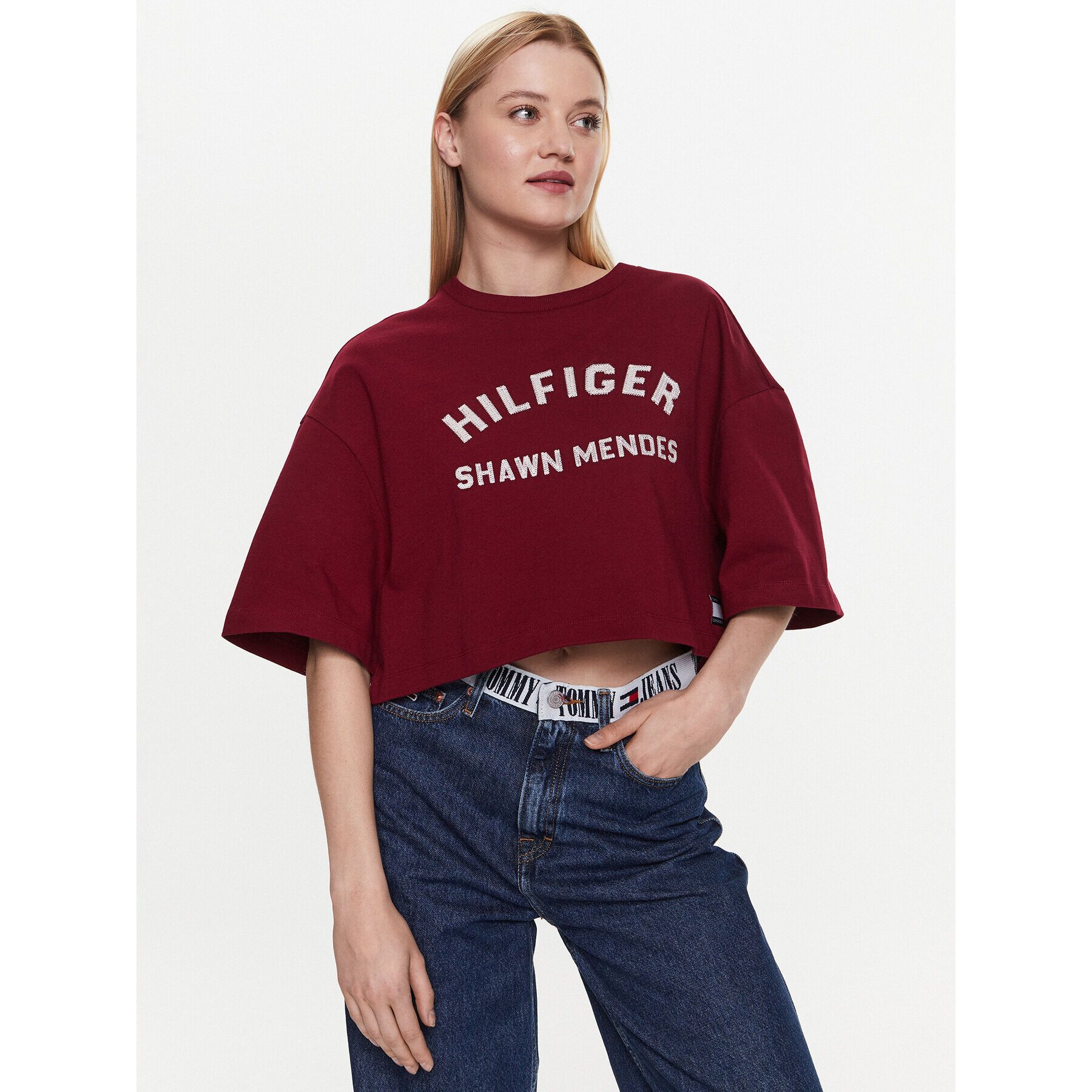 Tommy Hilfiger Тишърт Graphic WW0WW38985 Бордо Relaxed Fit - Pepit.bg