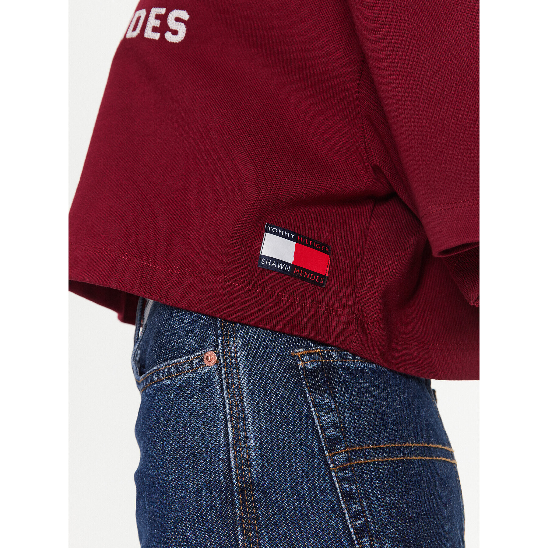 Tommy Hilfiger Тишърт Graphic WW0WW38985 Бордо Relaxed Fit - Pepit.bg