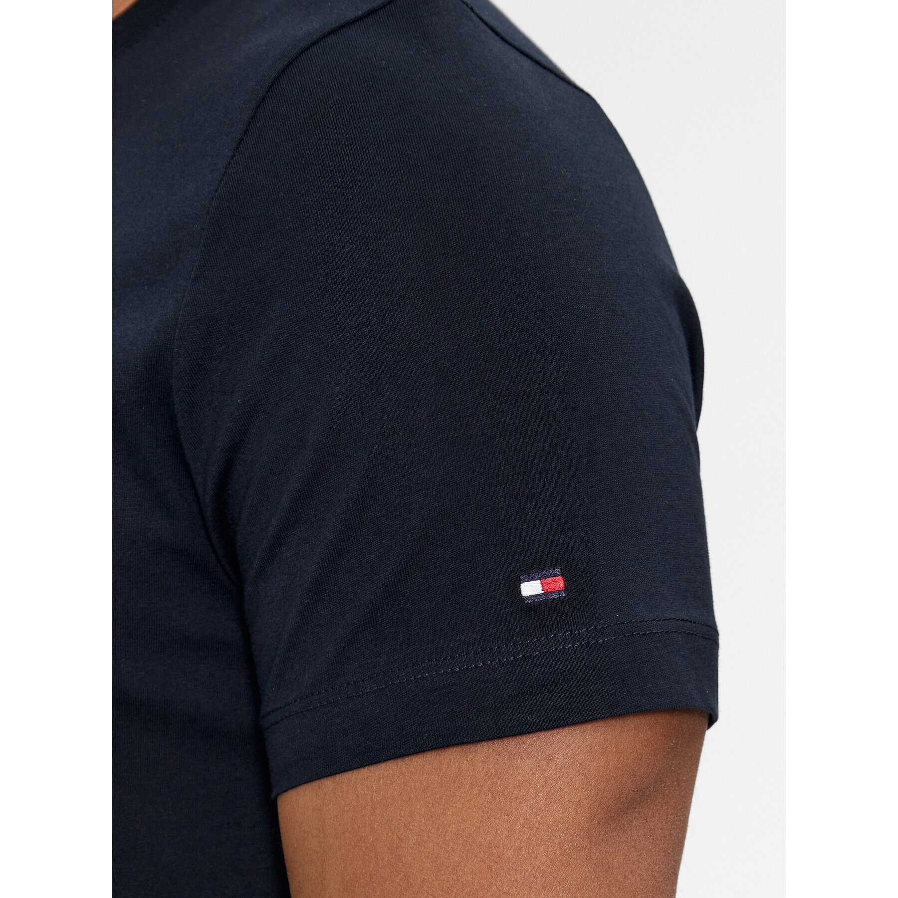 Tommy Hilfiger Тишърт H Emblem Tee MW0MW33687 Тъмносин Slim Fit - Pepit.bg