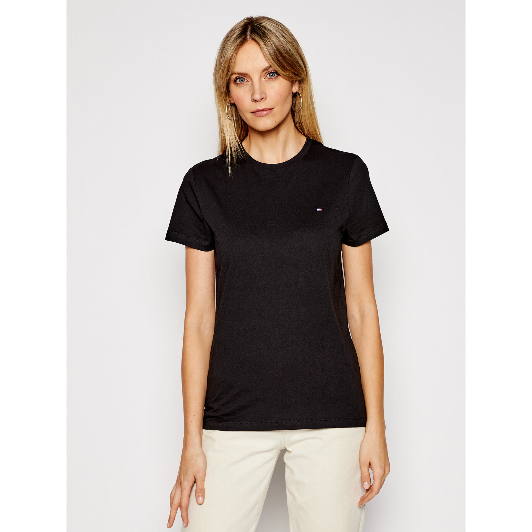 Tommy Hilfiger Тишърт Heritage Crew WW0WW22043 Черен Regular Fit - Pepit.bg