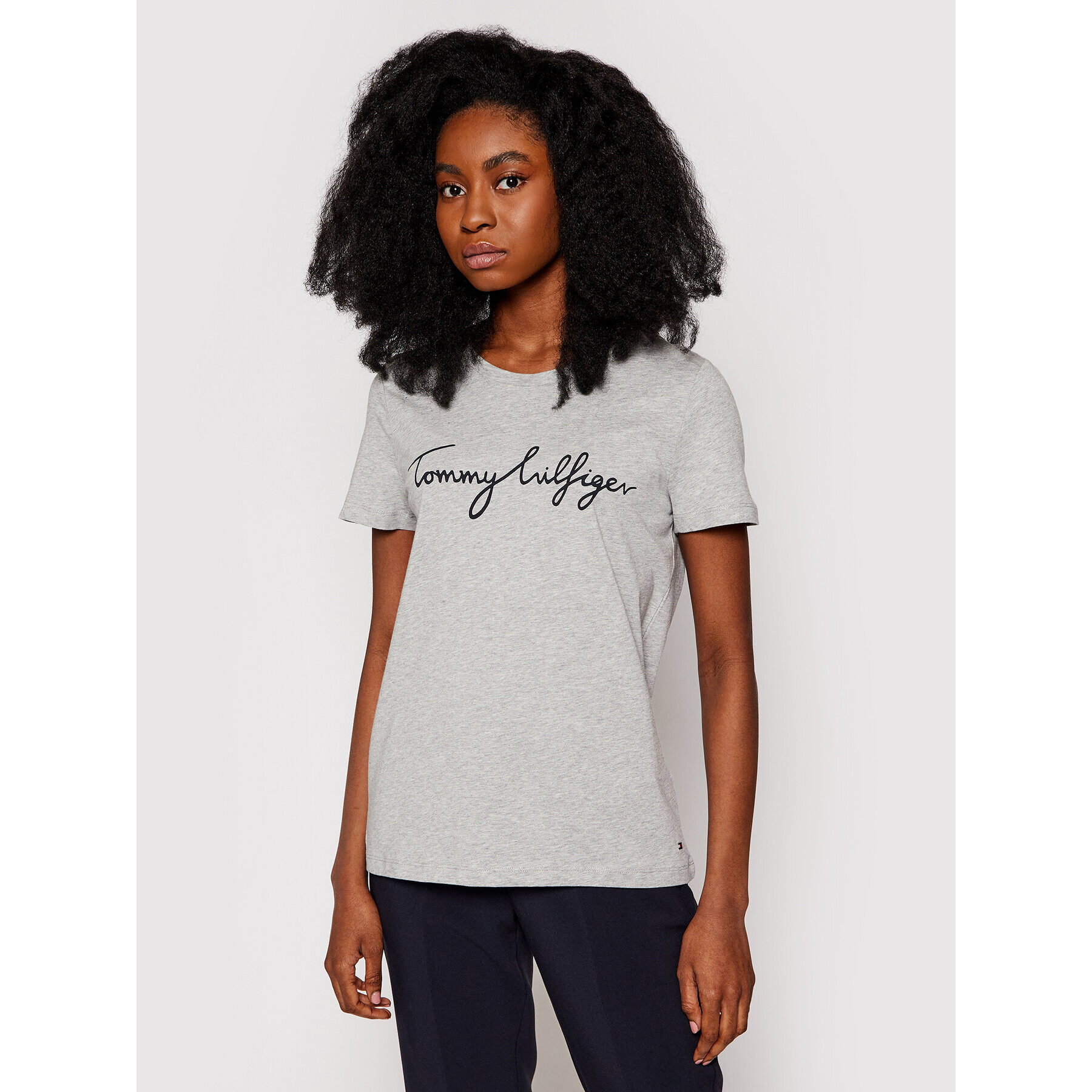Tommy Hilfiger Тишърт Heritage Graphic WW0WW24967 Сив Regular Fit - Pepit.bg