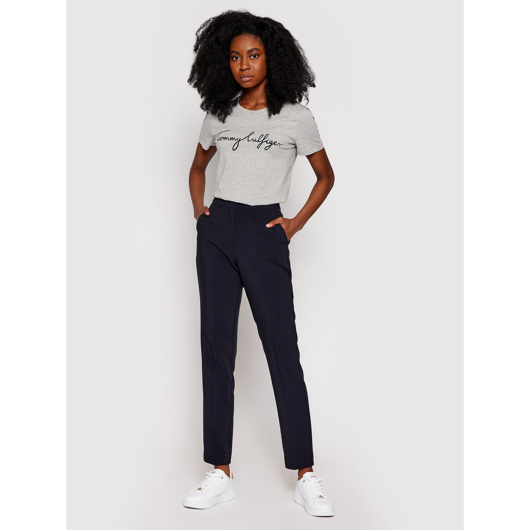 Tommy Hilfiger Тишърт Heritage Graphic WW0WW24967 Сив Regular Fit - Pepit.bg
