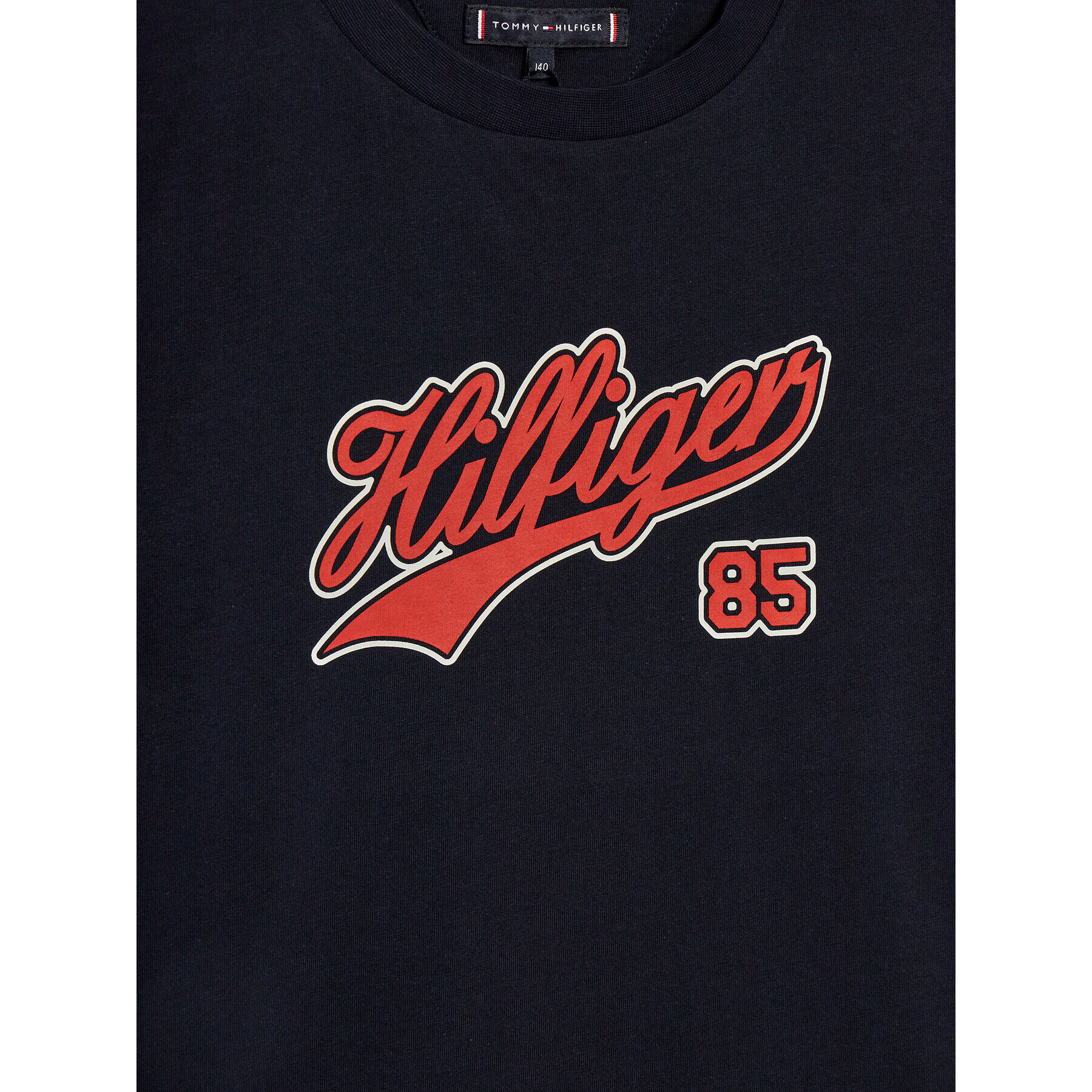 Tommy Hilfiger Тишърт Hilfiger Script Tee S/S KB0KB08679 Син Regular Fit - Pepit.bg