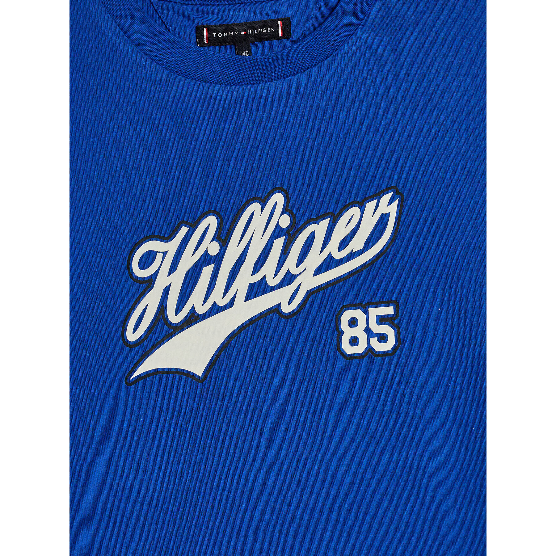 Tommy Hilfiger Тишърт Hilfiger Script Tee S/S KB0KB08679 Син Regular Fit - Pepit.bg