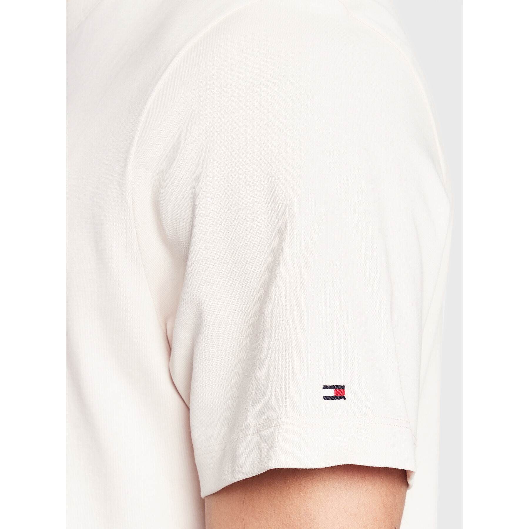 Tommy Hilfiger Тишърт Icon Stack MW0MW29388 Екрю Regular Fit - Pepit.bg