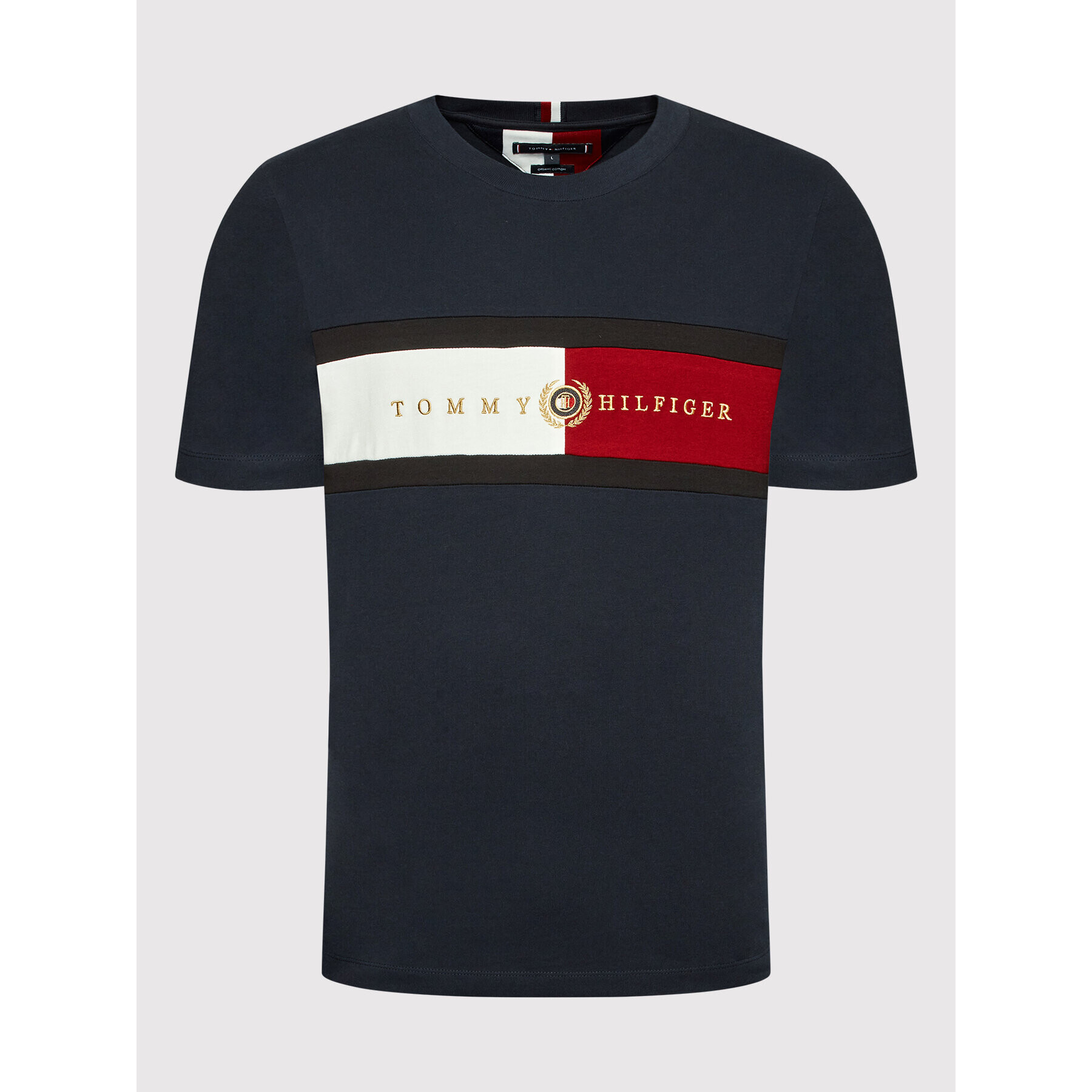 Tommy Hilfiger Тишърт ICONS Insert MW0MW25064 Тъмносин Regular Fit - Pepit.bg