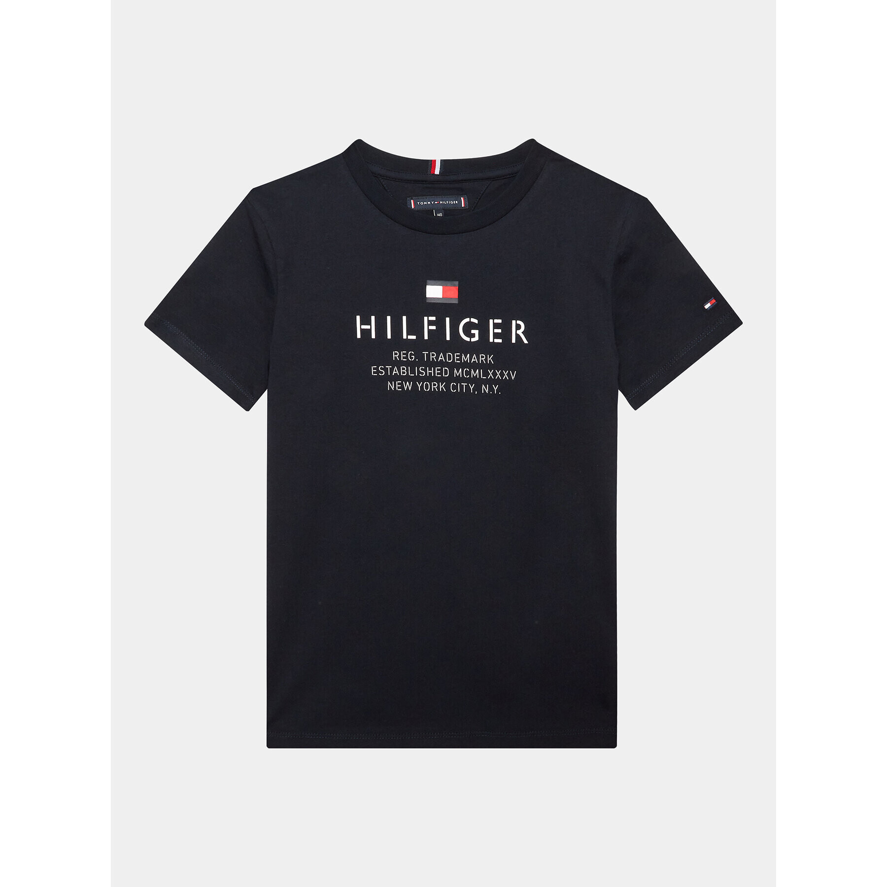 Tommy Hilfiger Тишърт KB0KB08201 M Тъмносин Regular Fit - Pepit.bg