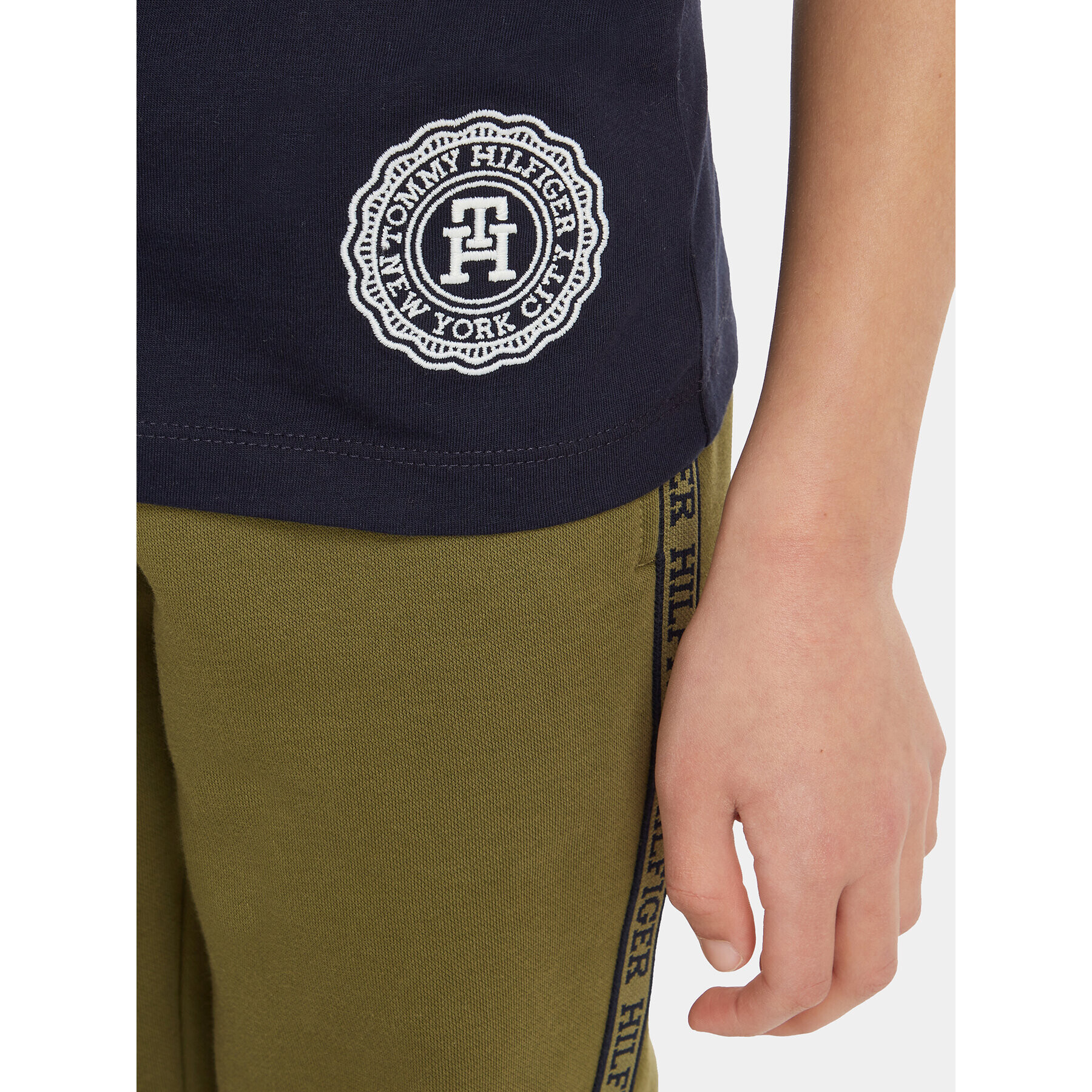 Tommy Hilfiger Тишърт KB0KB08544 Тъмносин Regular Fit - Pepit.bg