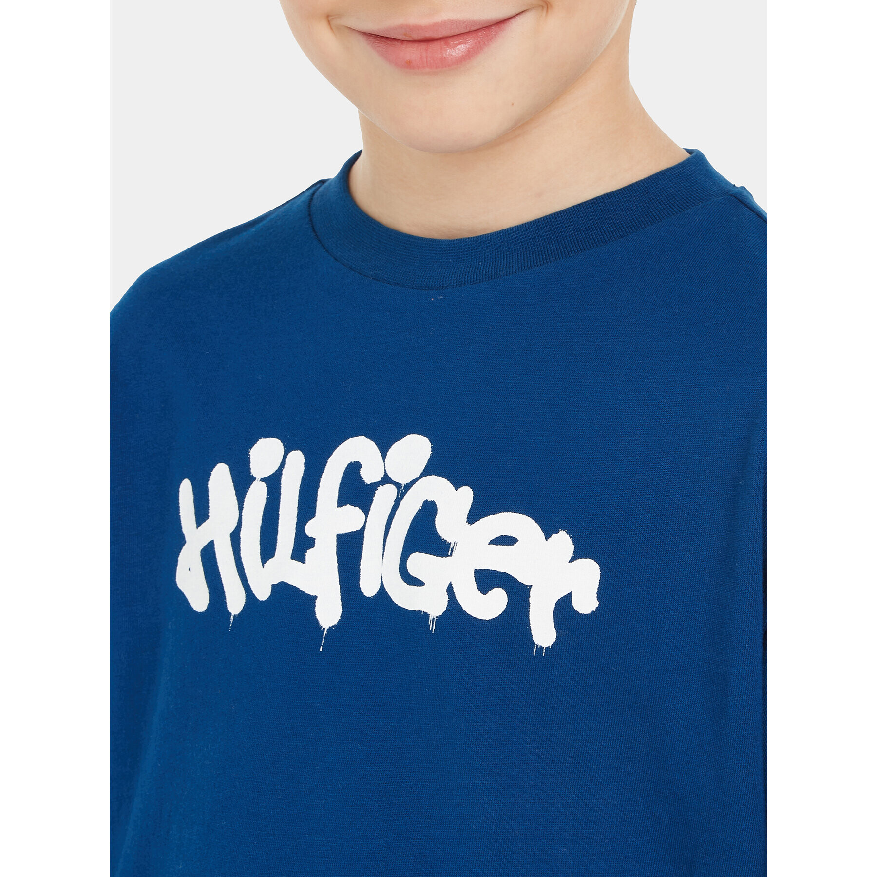 Tommy Hilfiger Тишърт KB0KB08545 Син Regular Fit - Pepit.bg