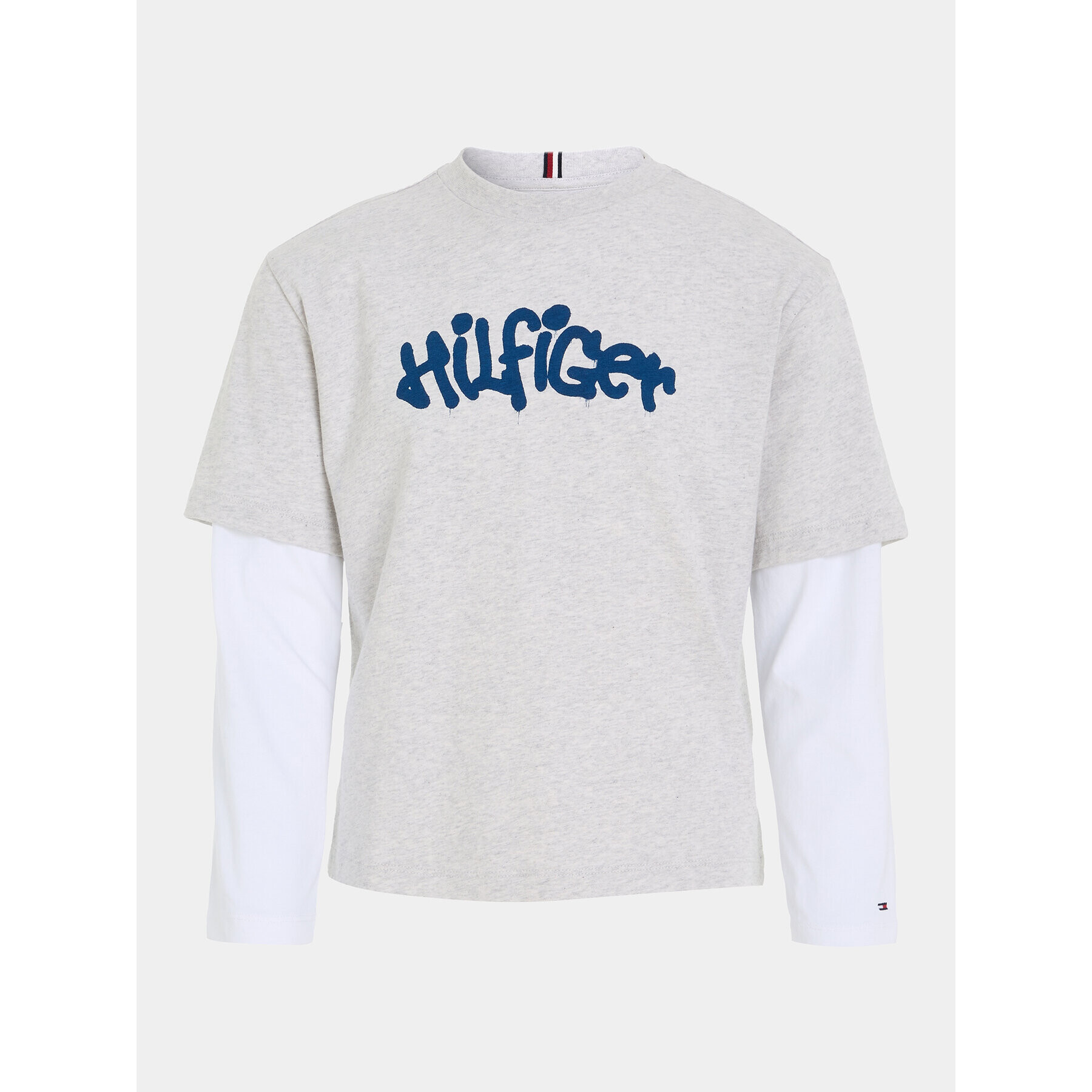 Tommy Hilfiger Тишърт KB0KB08545 Сив Regular Fit - Pepit.bg