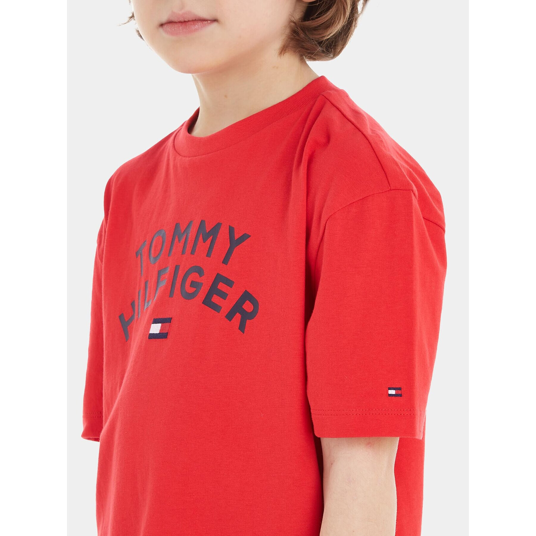 Tommy Hilfiger Тишърт KB0KB08548 M Червен Regular Fit - Pepit.bg