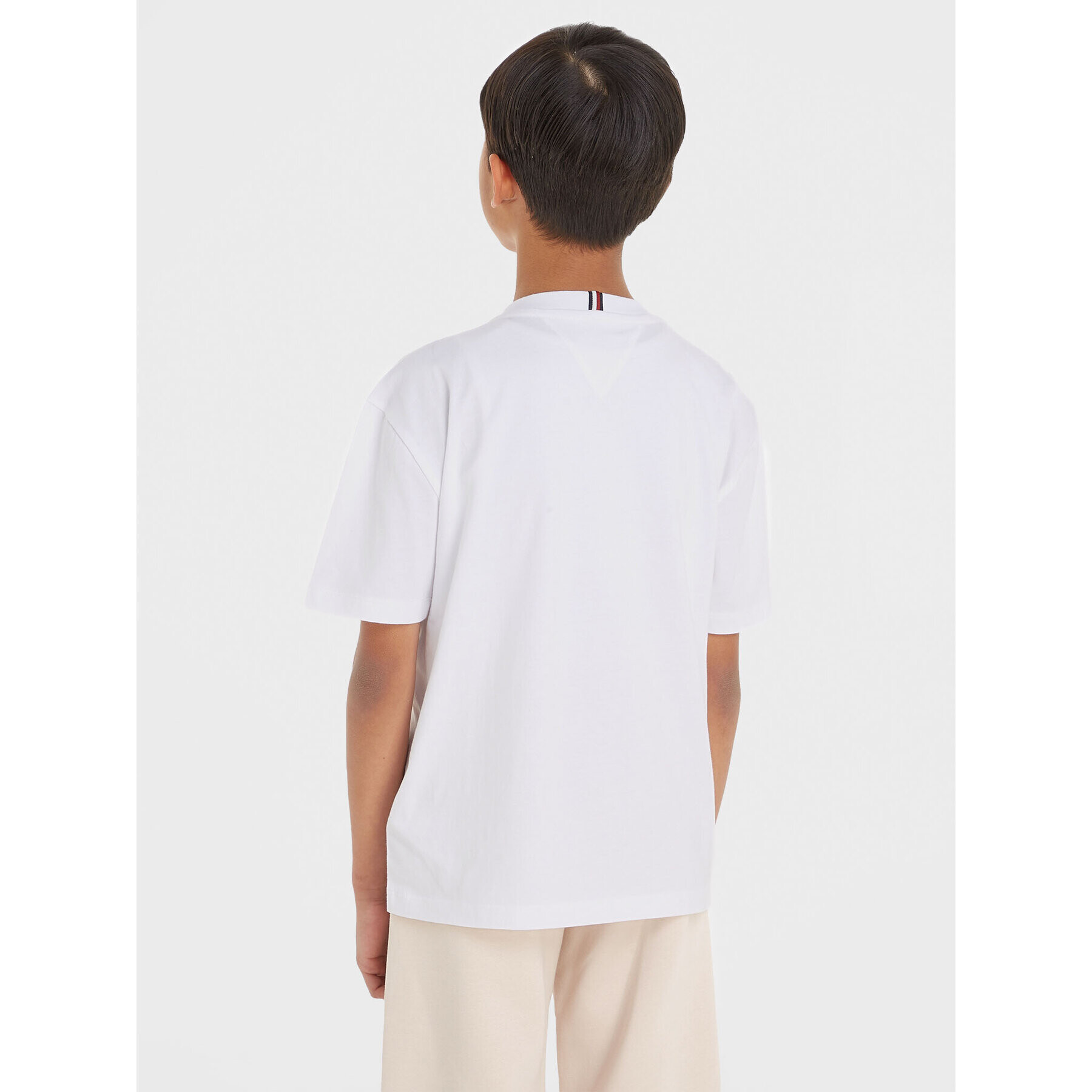 Tommy Hilfiger Тишърт KB0KB08548 S Бял Regular Fit - Pepit.bg