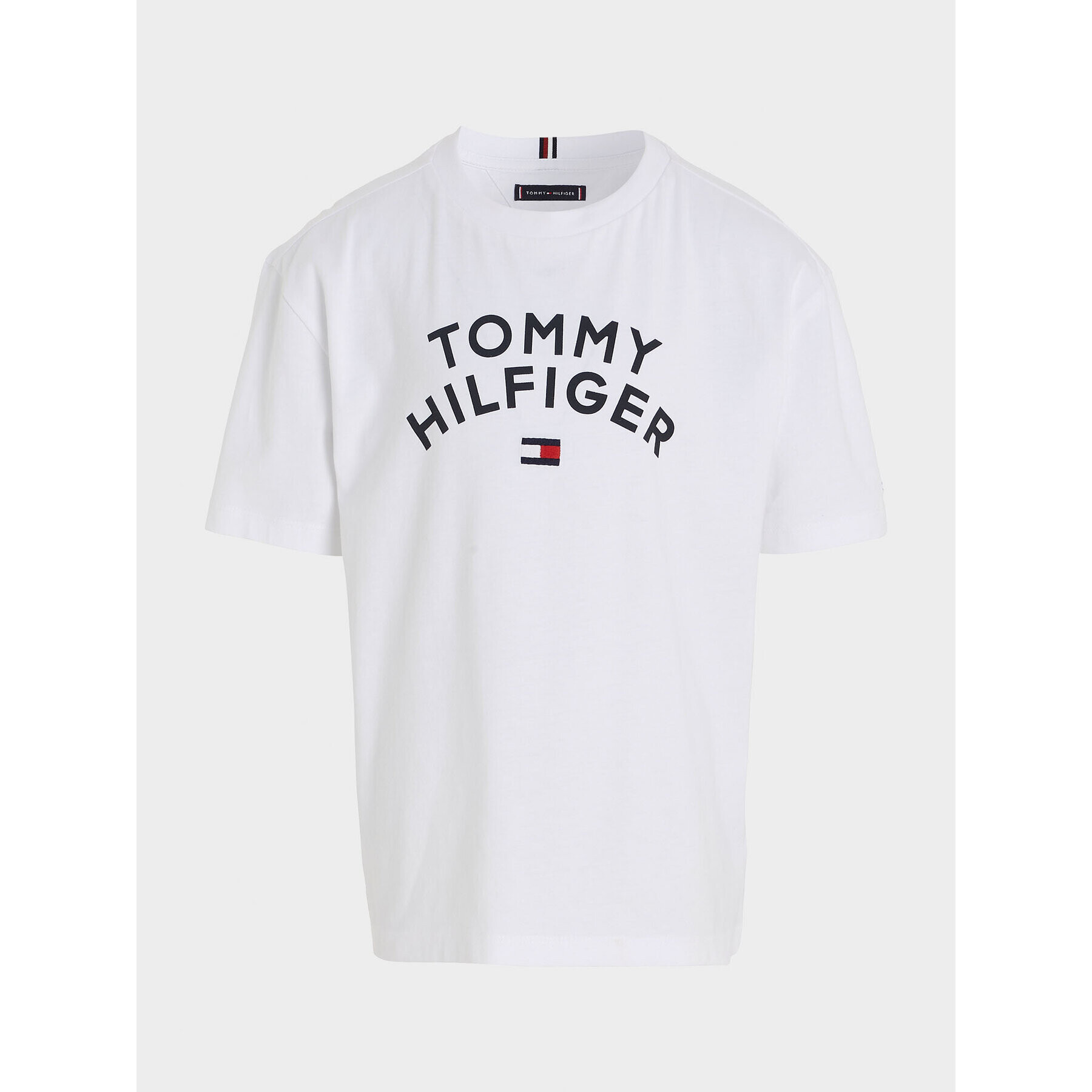 Tommy Hilfiger Тишърт KB0KB08548 S Бял Regular Fit - Pepit.bg