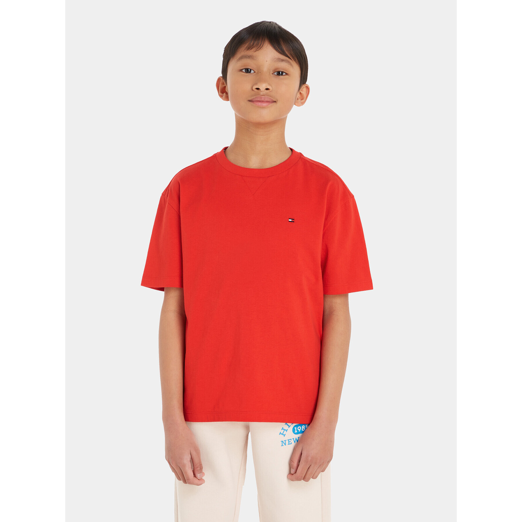 Tommy Hilfiger Тишърт KB0KB08575 S Оранжев Regular Fit - Pepit.bg