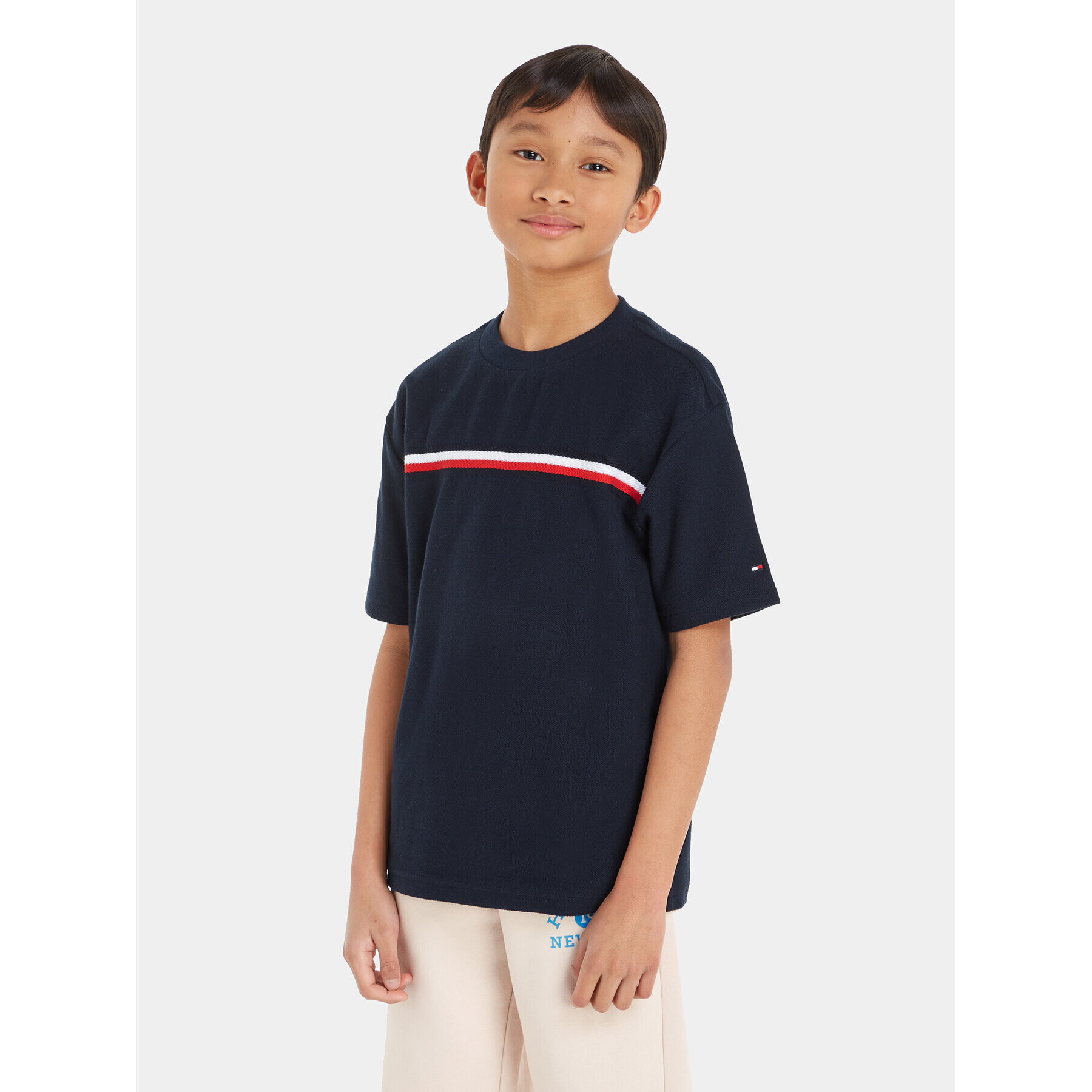 Tommy Hilfiger Тишърт KB0KB08580 Тъмносин Regular Fit - Pepit.bg