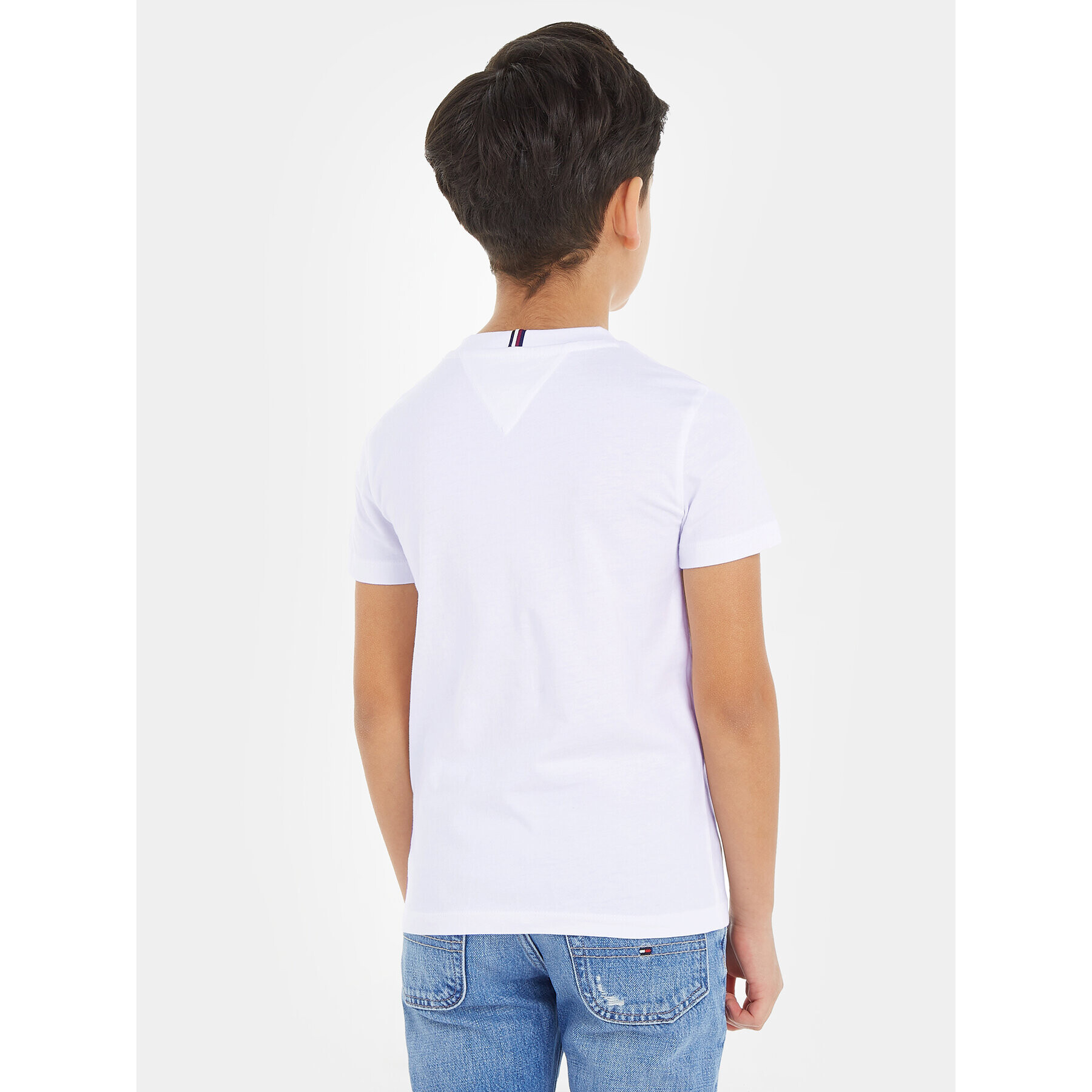 Tommy Hilfiger Тишърт KB0KB08626 S Бял Regular Fit - Pepit.bg