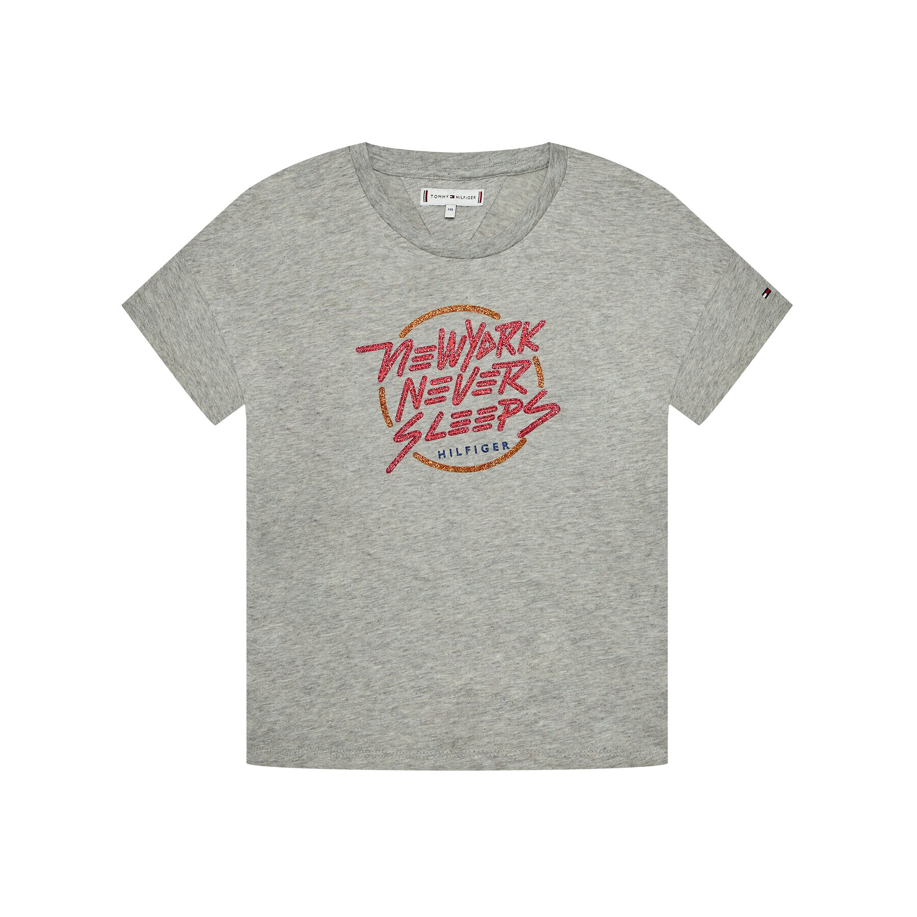 Tommy Hilfiger Тишърт KG0KG04671 D Сив Regular Fit - Pepit.bg