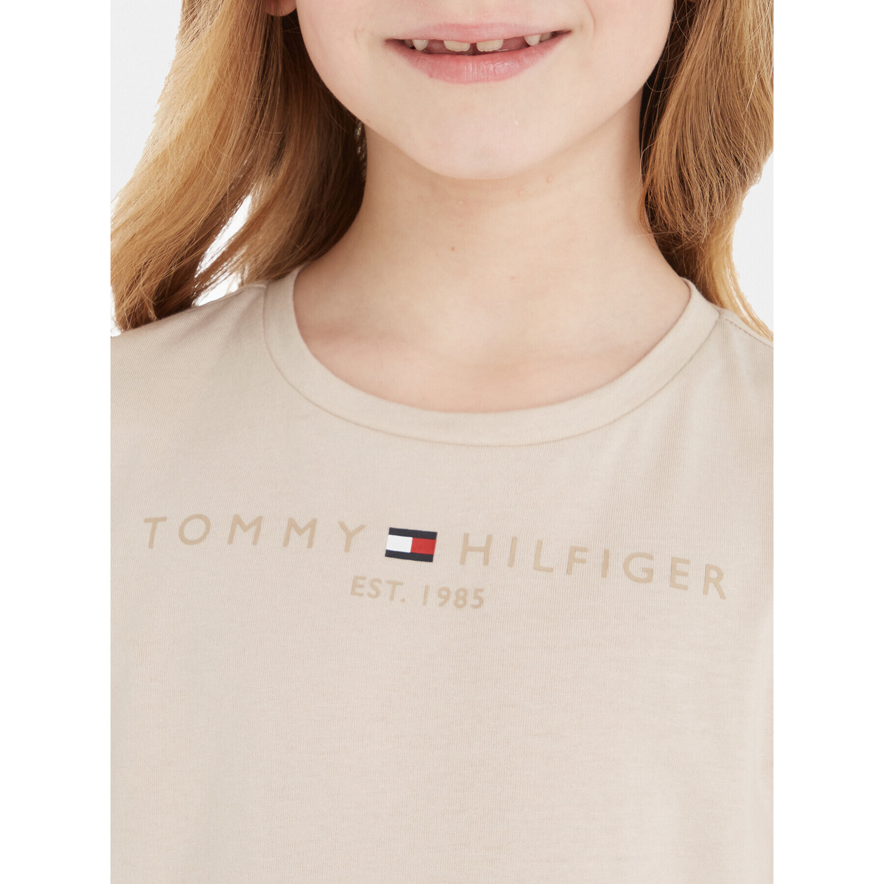 Tommy Hilfiger Тишърт KG0KG05242 Бежов Regular Fit - Pepit.bg