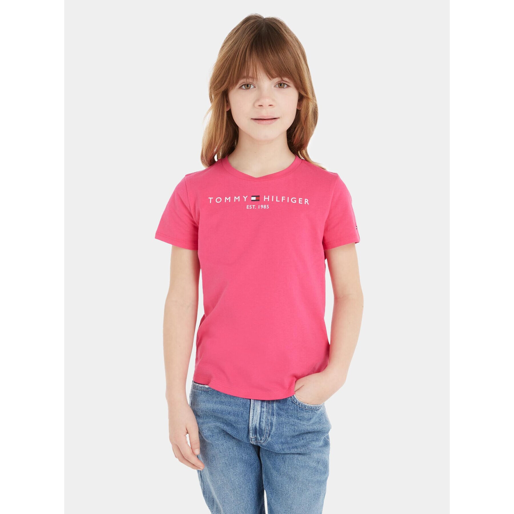 Tommy Hilfiger Тишърт KG0KG05242 Розов Regular Fit - Pepit.bg