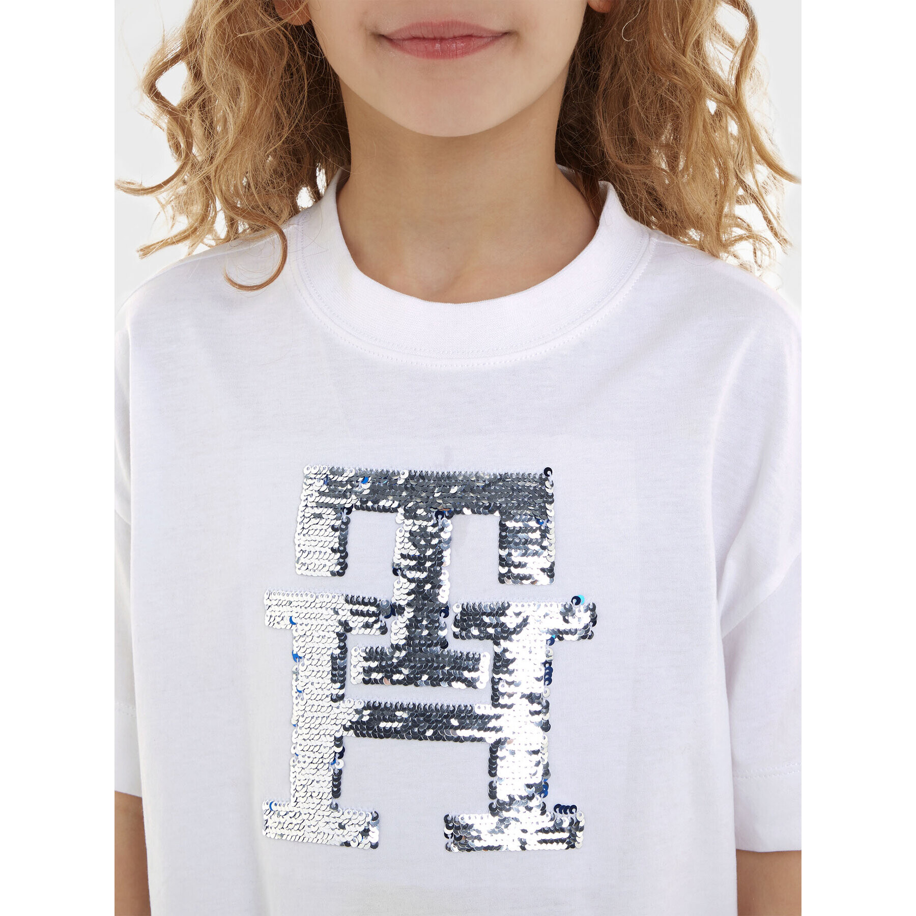 Tommy Hilfiger Тишърт KG0KG07641 Бял Regular Fit - Pepit.bg
