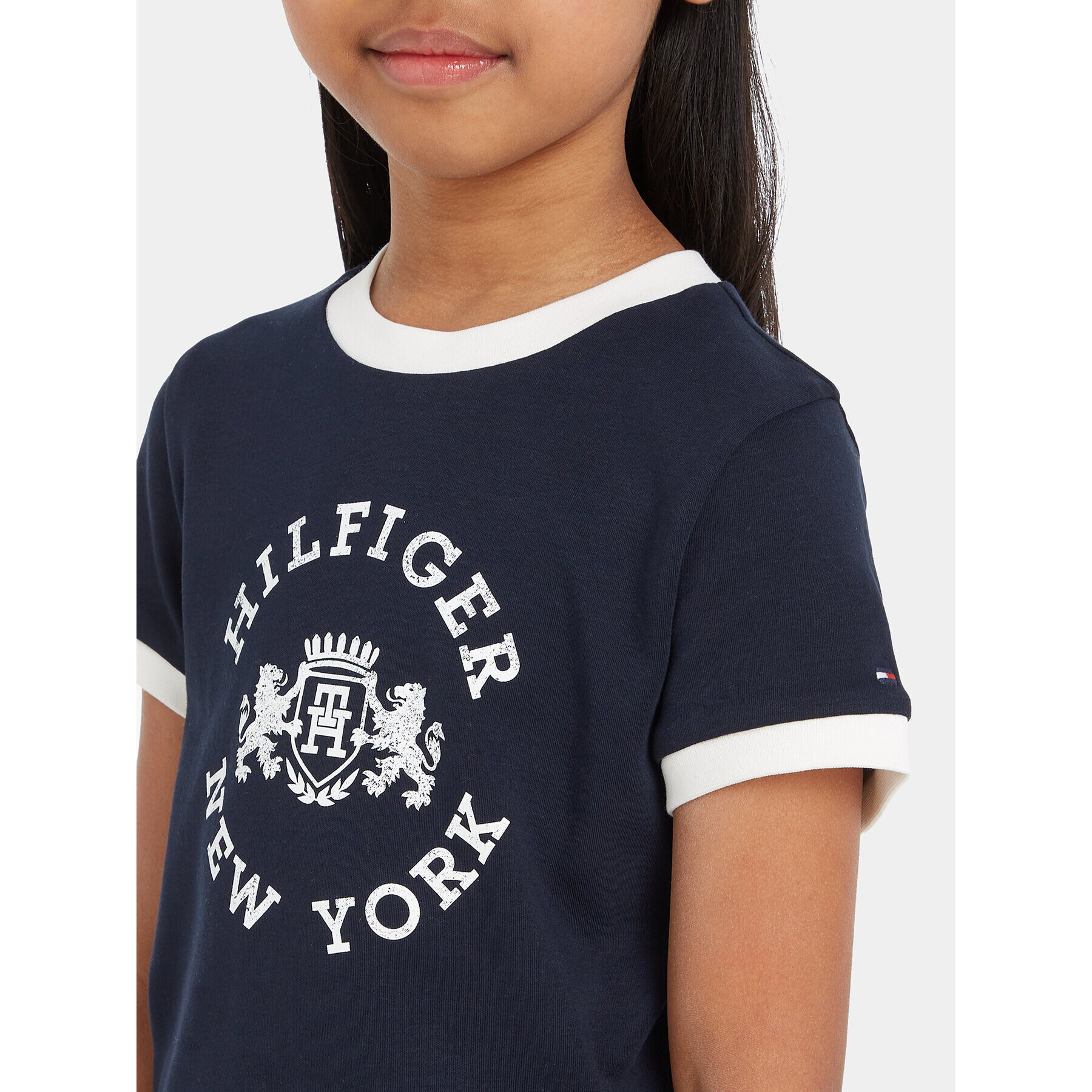 Tommy Hilfiger Тишърт KG0KG07645 Тъмносин Regular Fit - Pepit.bg