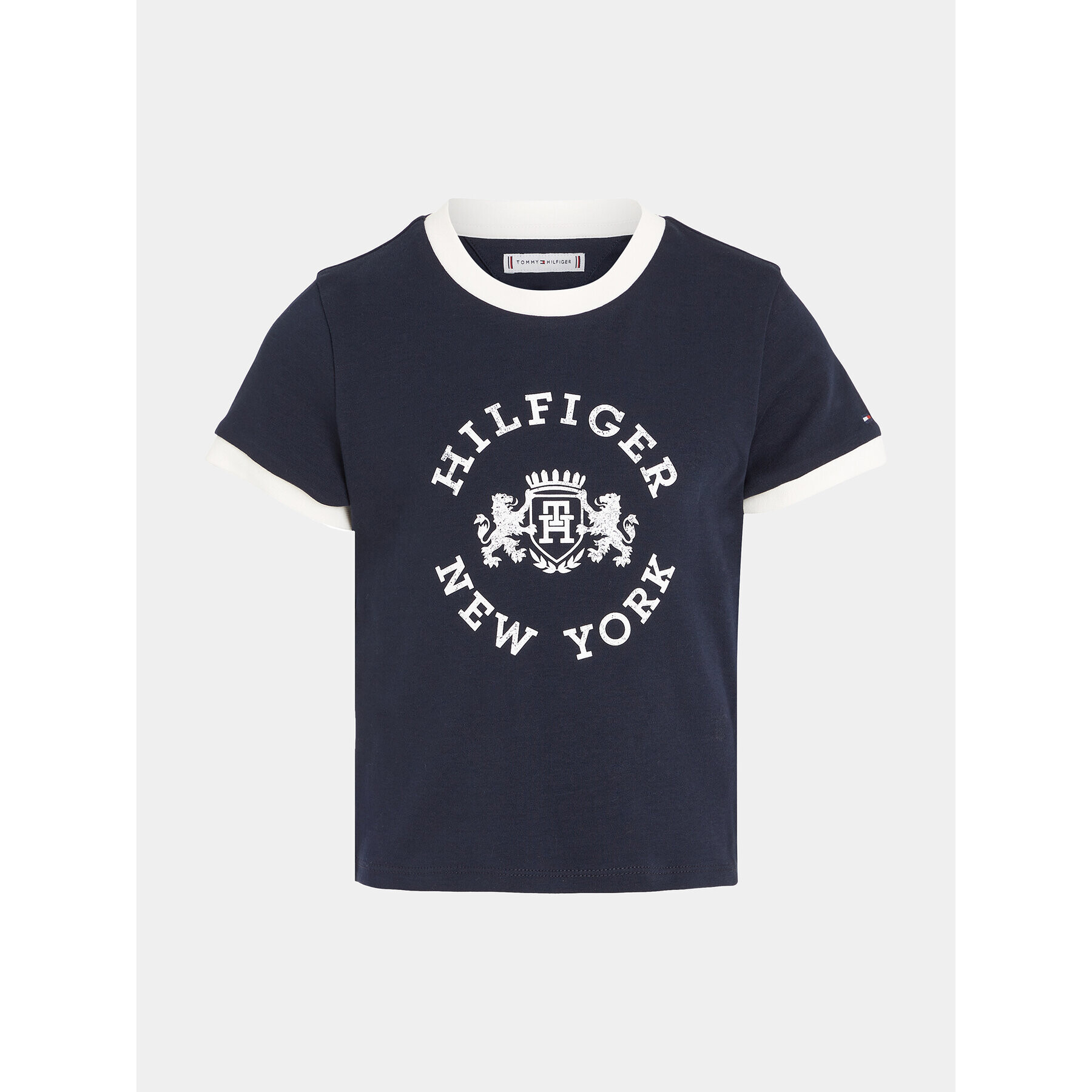 Tommy Hilfiger Тишърт KG0KG07645 Тъмносин Regular Fit - Pepit.bg
