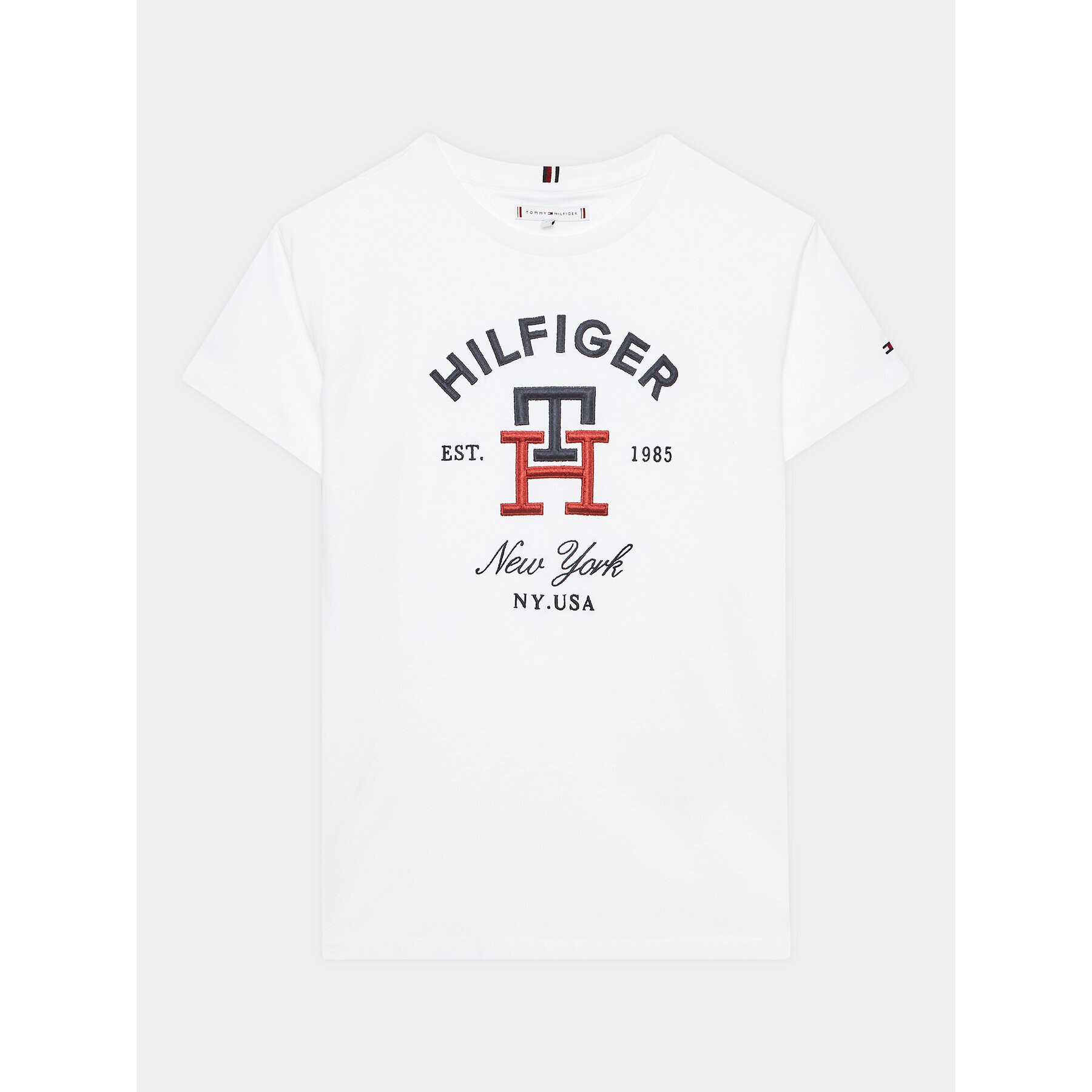 Tommy Hilfiger Тишърт KS0KS00393 D Бял Regular Fit - Pepit.bg