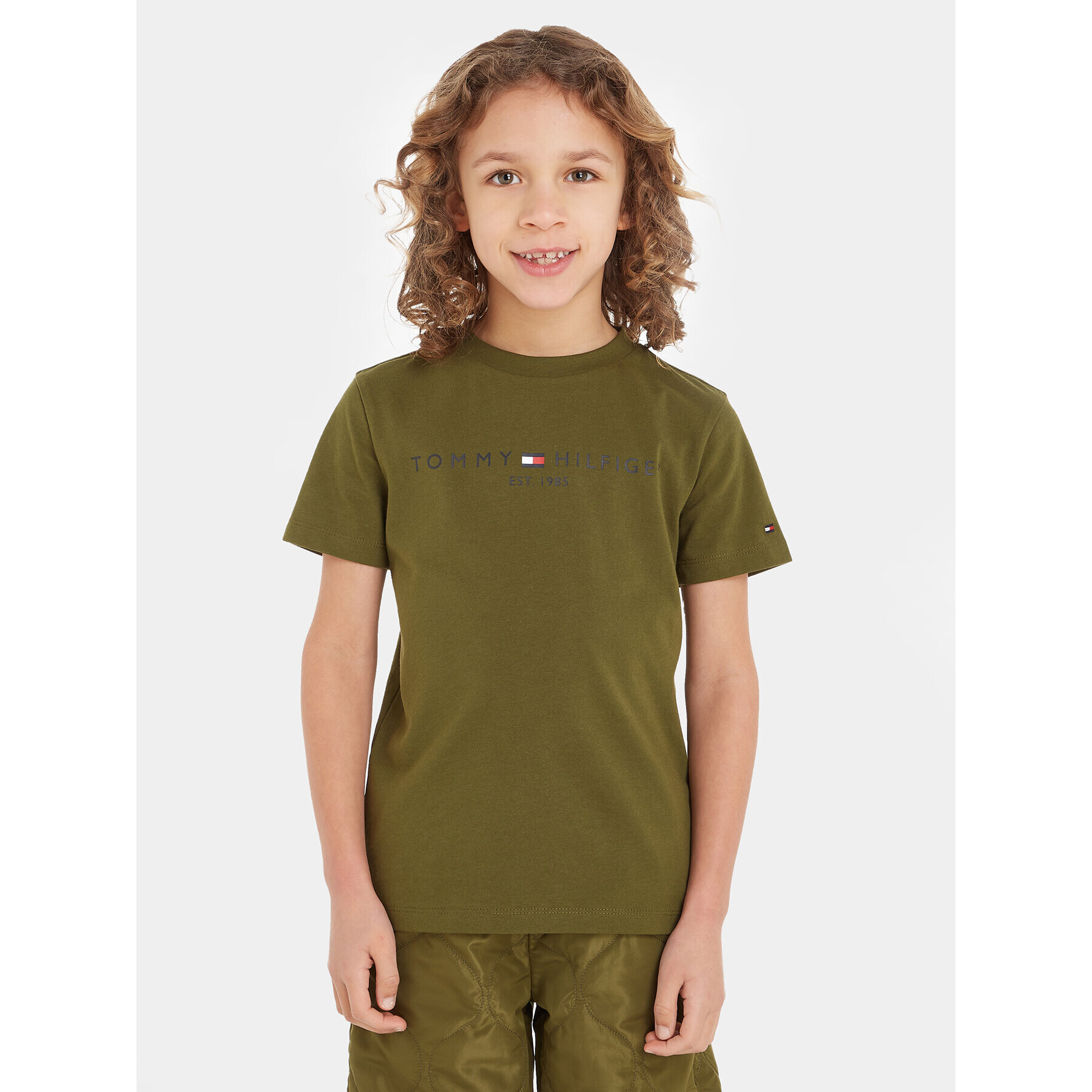 Tommy Hilfiger Тишърт KS0KS00397 Зелен Regular Fit - Pepit.bg