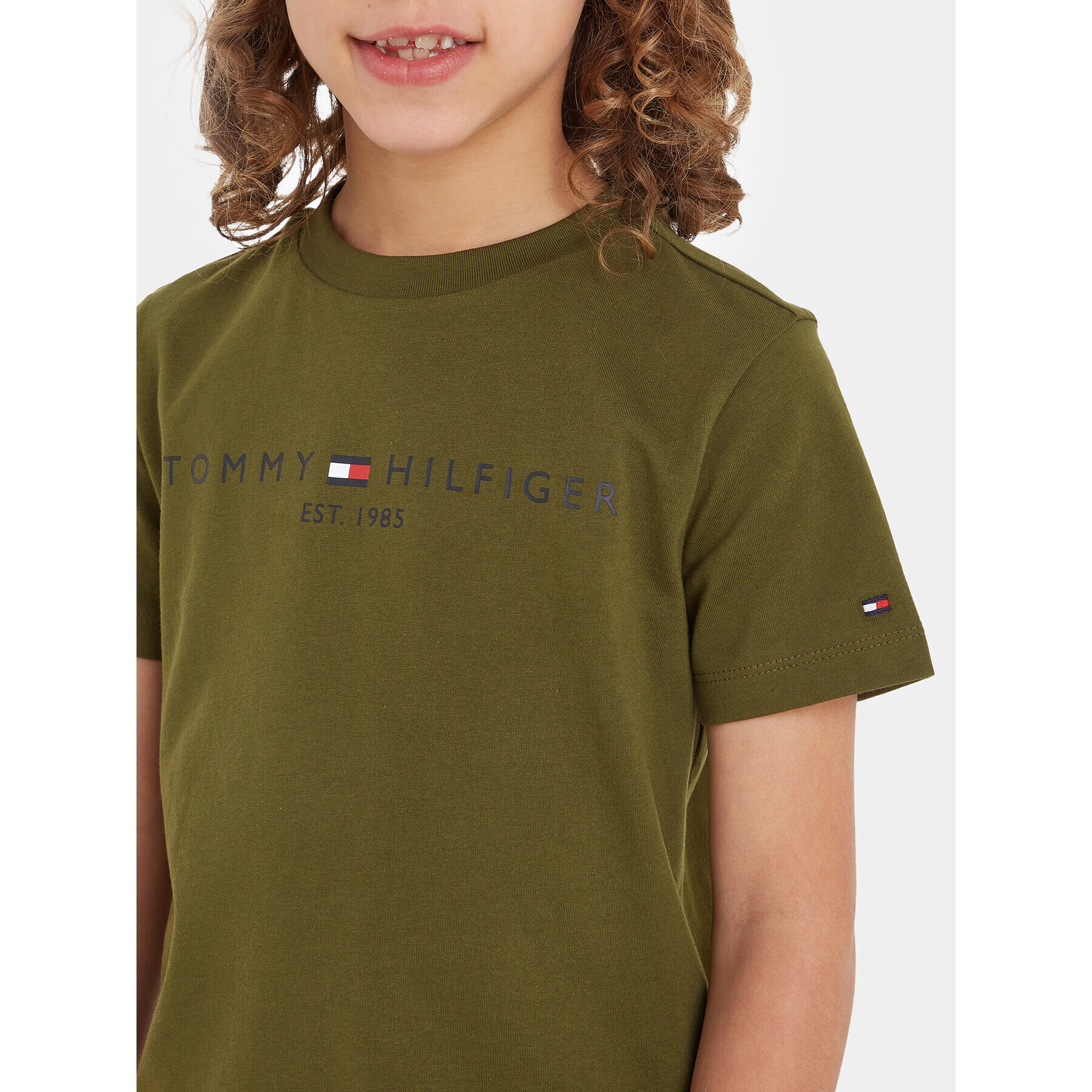 Tommy Hilfiger Тишърт KS0KS00397 Зелен Regular Fit - Pepit.bg