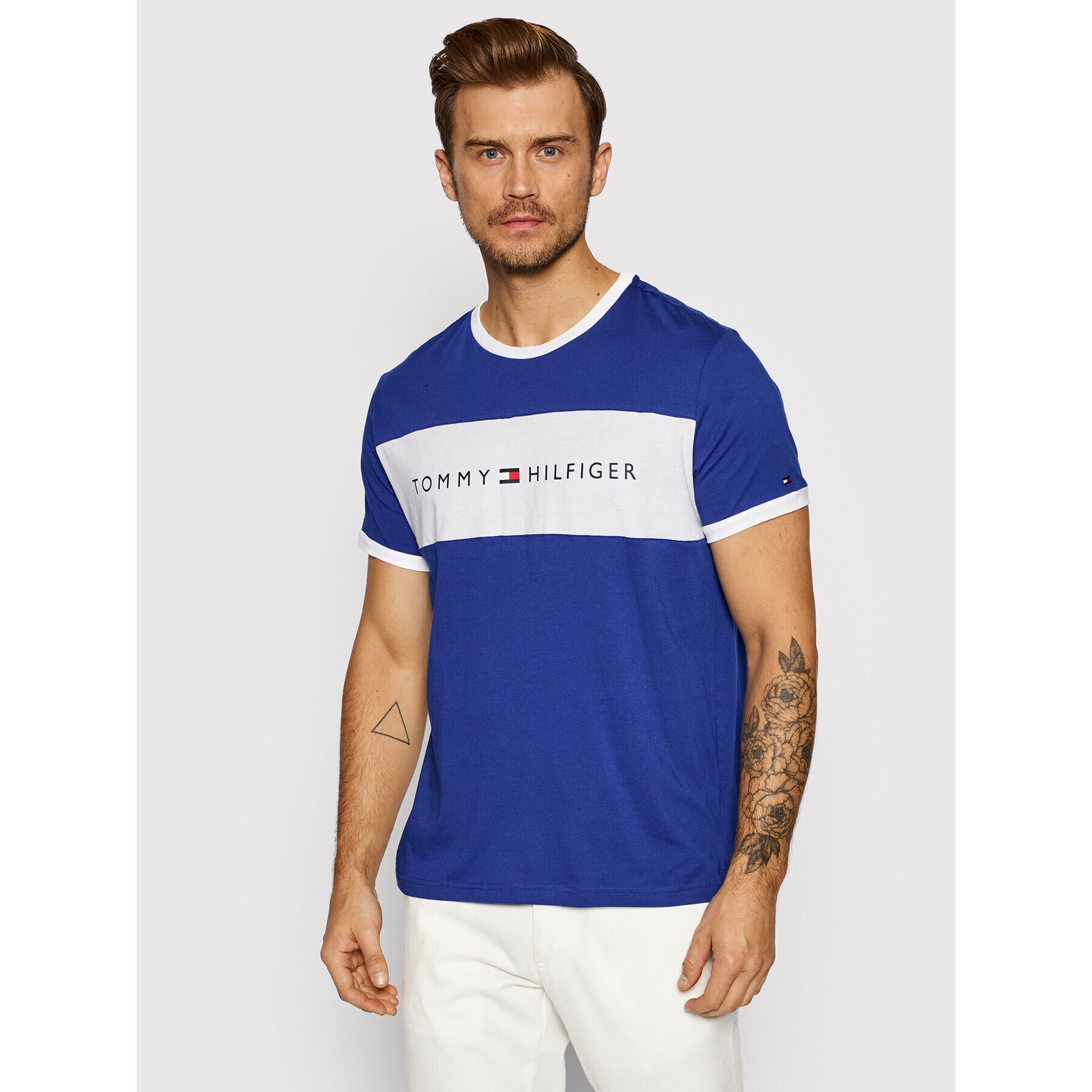 Tommy Hilfiger Тишърт Logo Flag UM0UM01170 Син Regular Fit - Pepit.bg