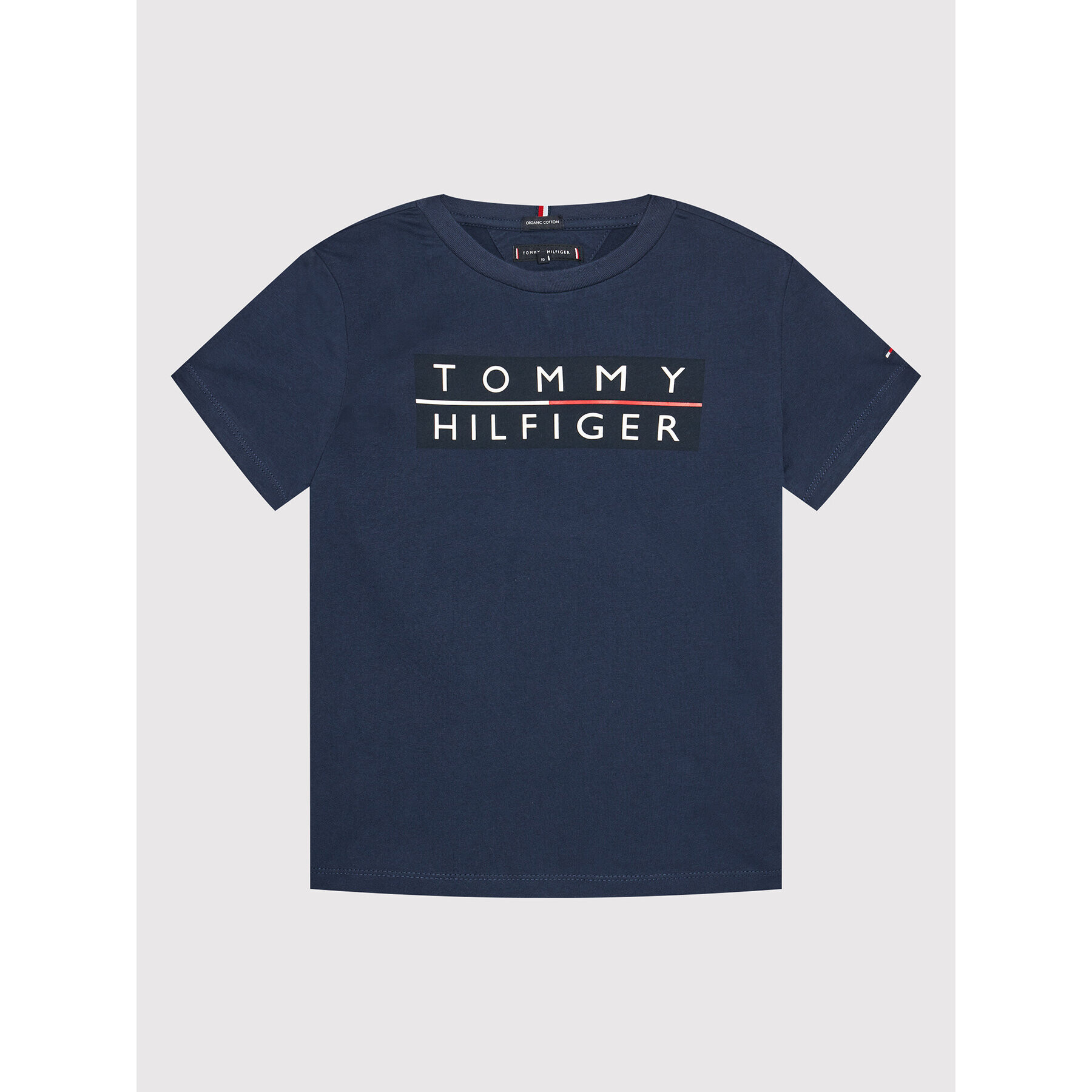 Tommy Hilfiger Тишърт Logo KB0KB06675 D Тъмносин Regular Fit - Pepit.bg