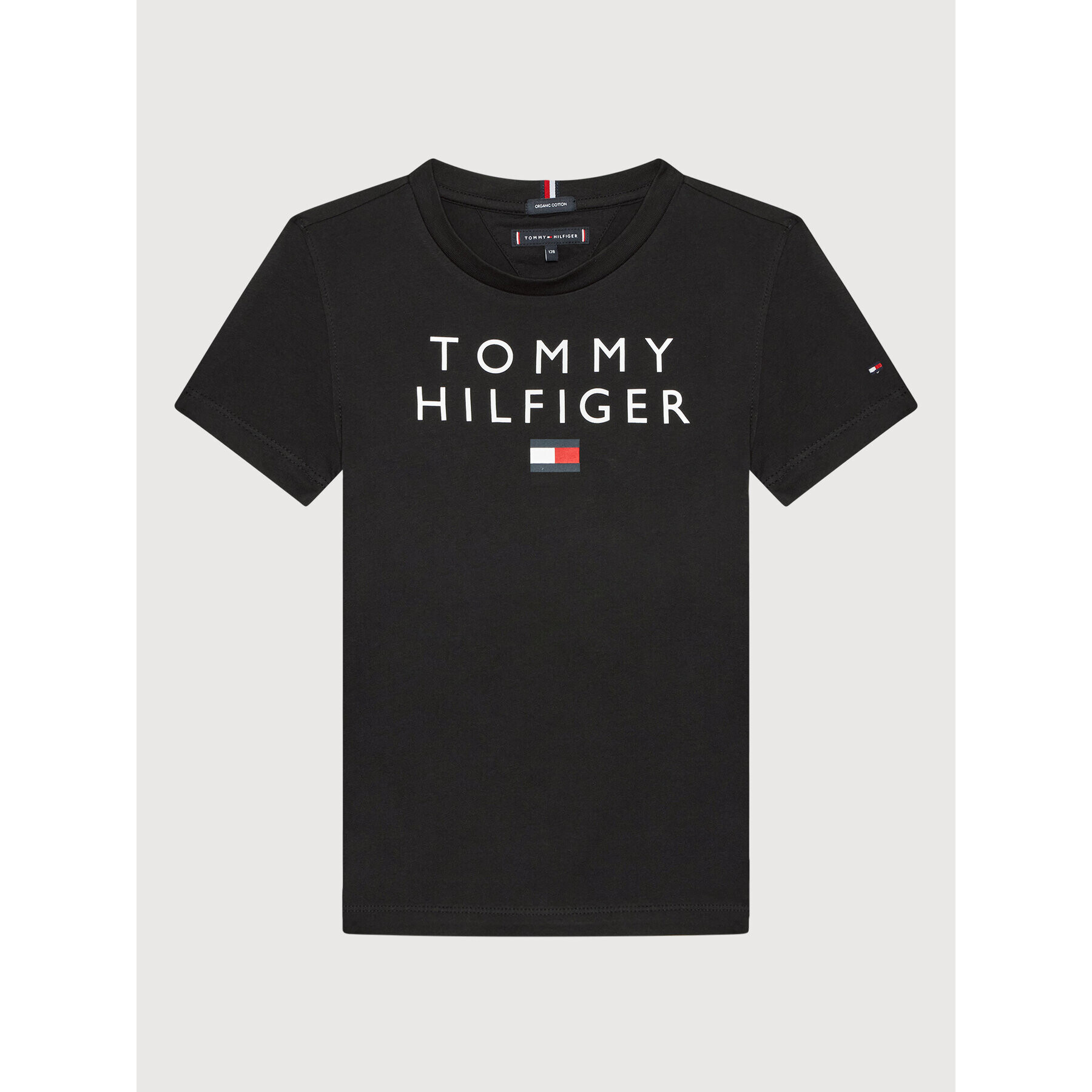 Tommy Hilfiger Тишърт Logo KB0KB06849 D Черен Regular Fit - Pepit.bg