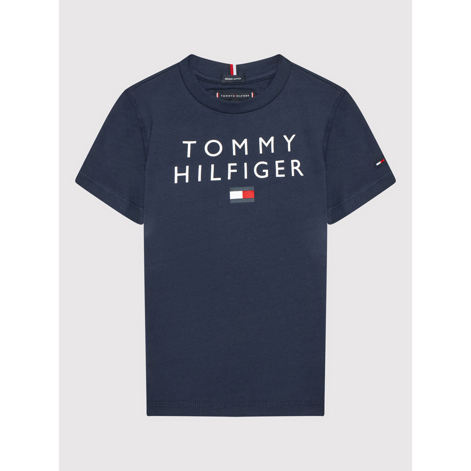 Tommy Hilfiger Тишърт Logo KB0KB06849 D Тъмносин Regular Fit - Pepit.bg