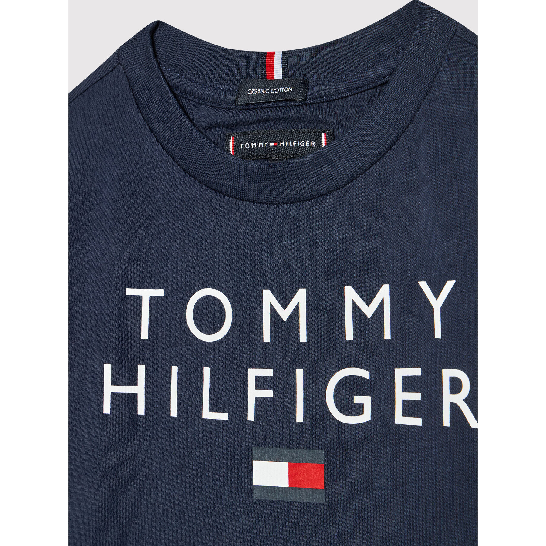 Tommy Hilfiger Тишърт Logo KB0KB06849 D Тъмносин Regular Fit - Pepit.bg