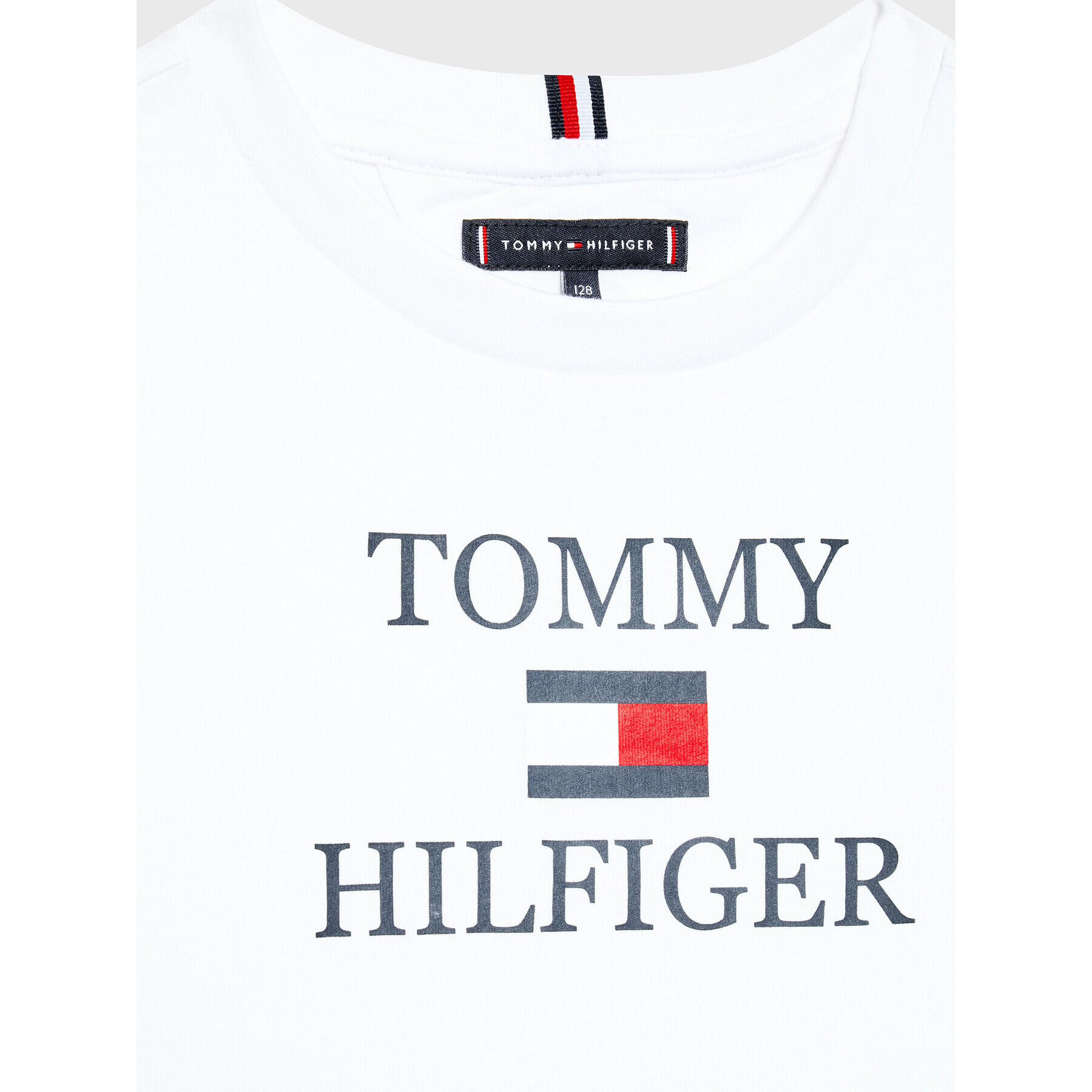 Tommy Hilfiger Тишърт Logo KB0KB07794 D Бял Regular Fit - Pepit.bg