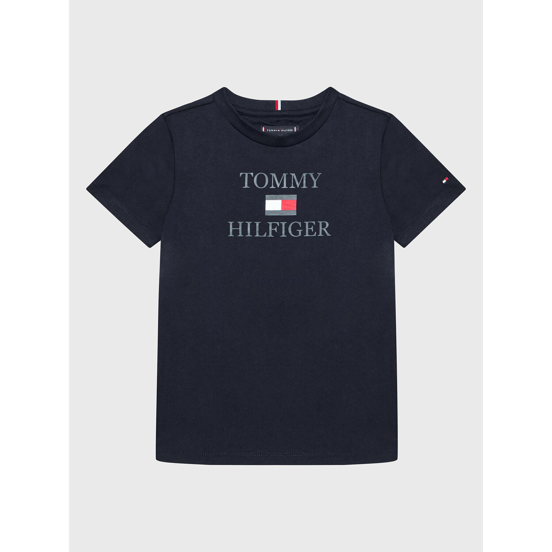 Tommy Hilfiger Тишърт Logo KB0KB07794 D Тъмносин Regular Fit - Pepit.bg