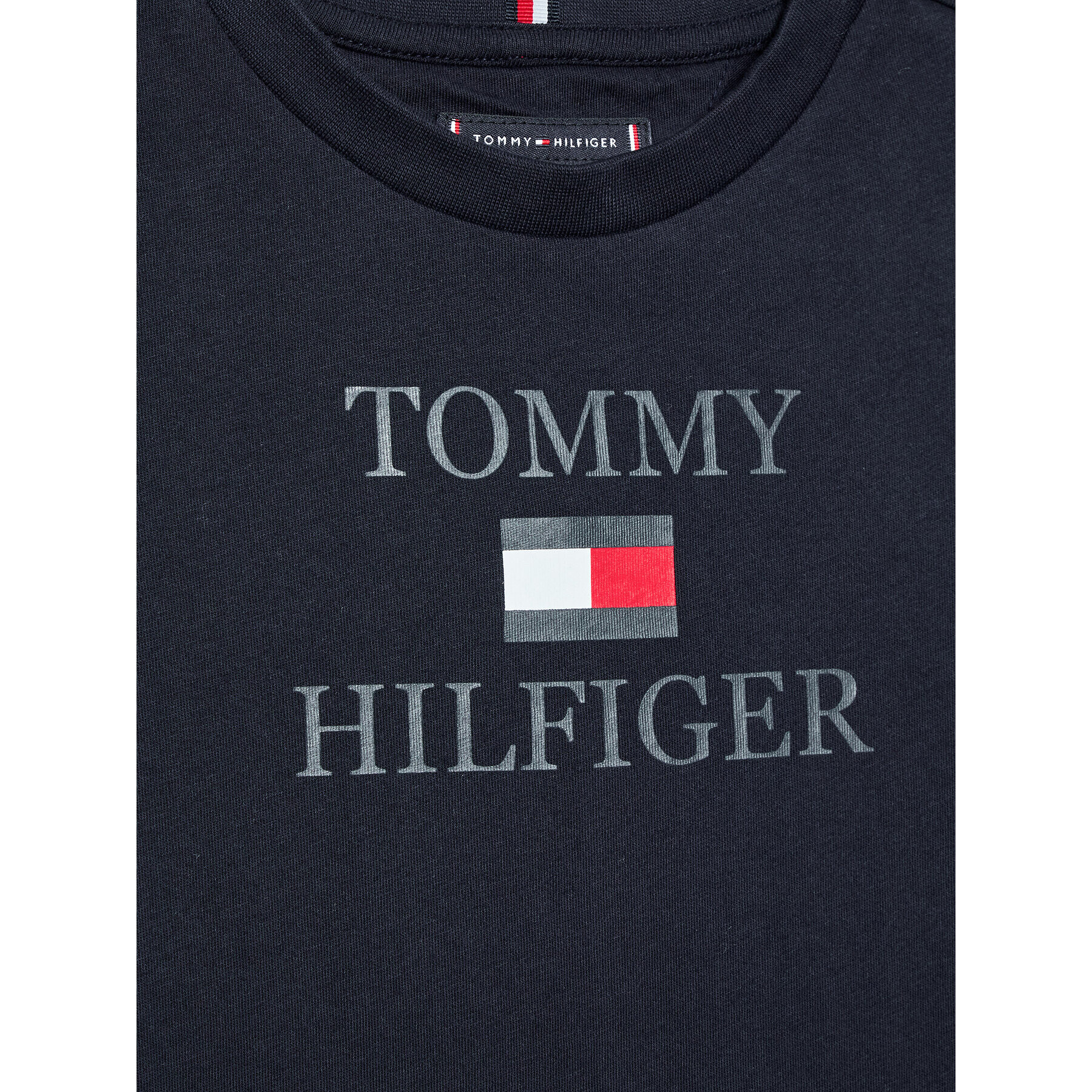 Tommy Hilfiger Тишърт Logo KB0KB07794 D Тъмносин Regular Fit - Pepit.bg