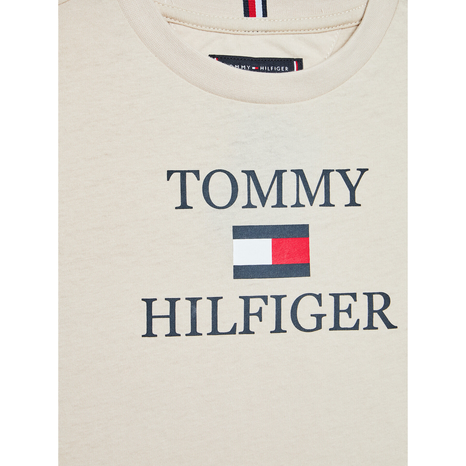 Tommy Hilfiger Тишърт Logo KB0KB07794 M Бежов Regular Fit - Pepit.bg