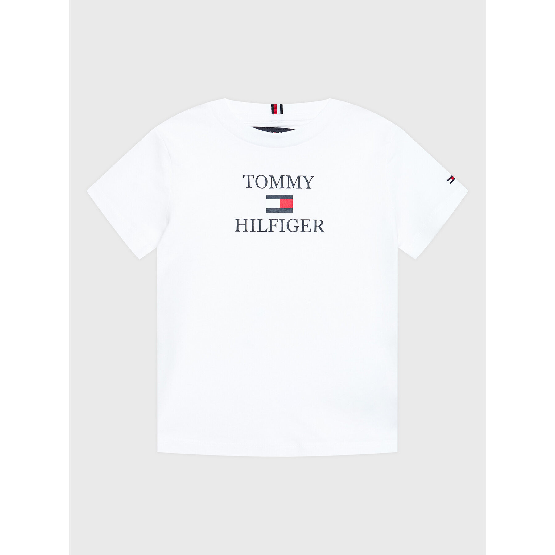 Tommy Hilfiger Тишърт Logo KB0KB07794 M Бял Regular Fit - Pepit.bg