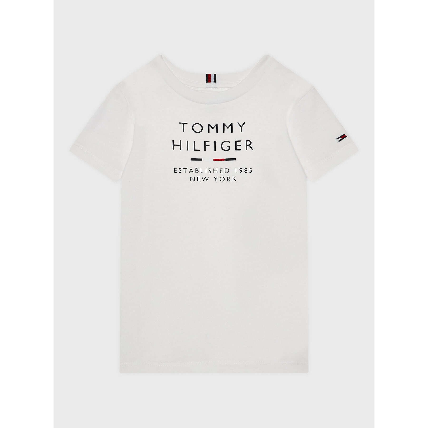 Tommy Hilfiger Тишърт Logo KB0KB08027 D Бял Regular Fit - Pepit.bg