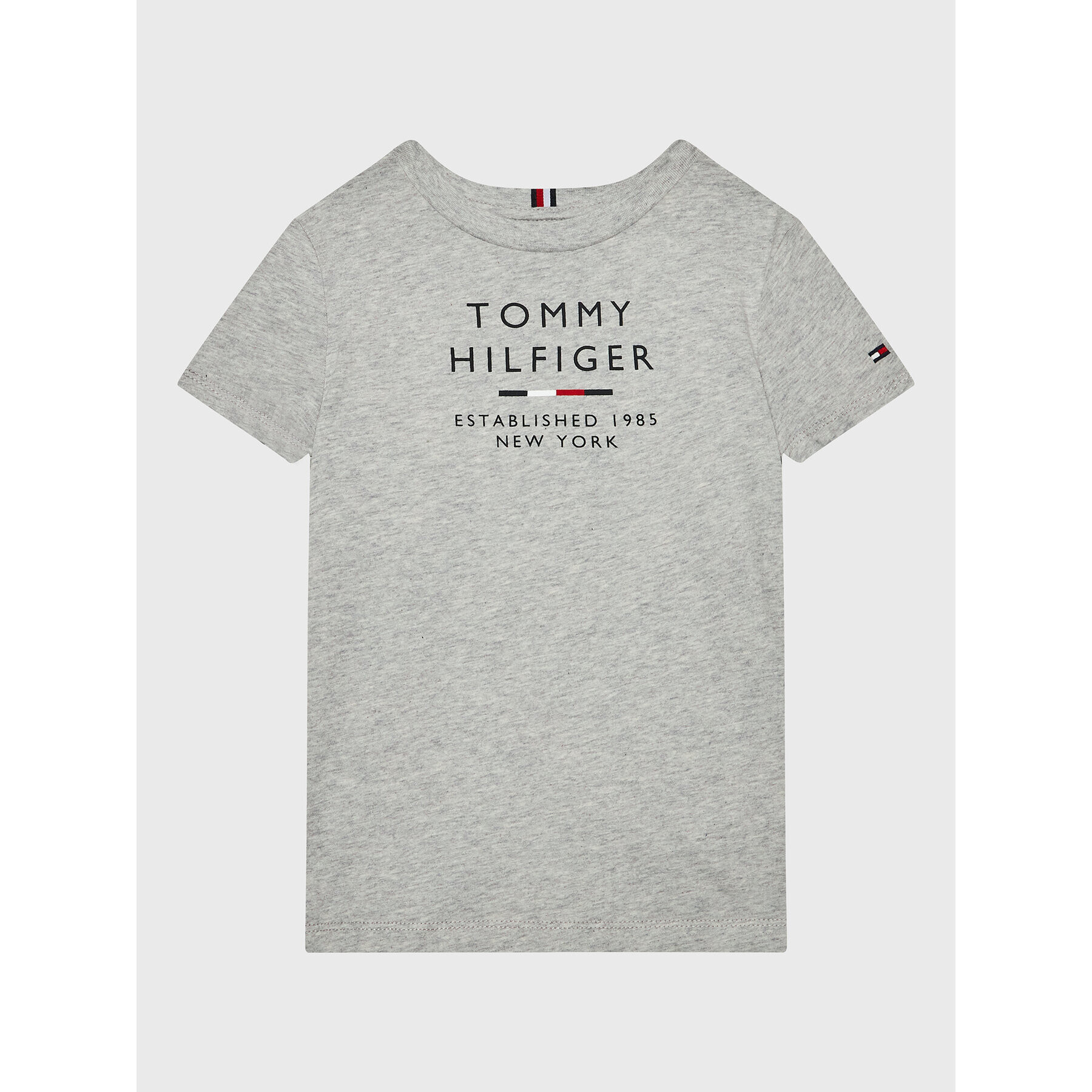 Tommy Hilfiger Тишърт Logo KB0KB08027 D Сив Regular Fit - Pepit.bg