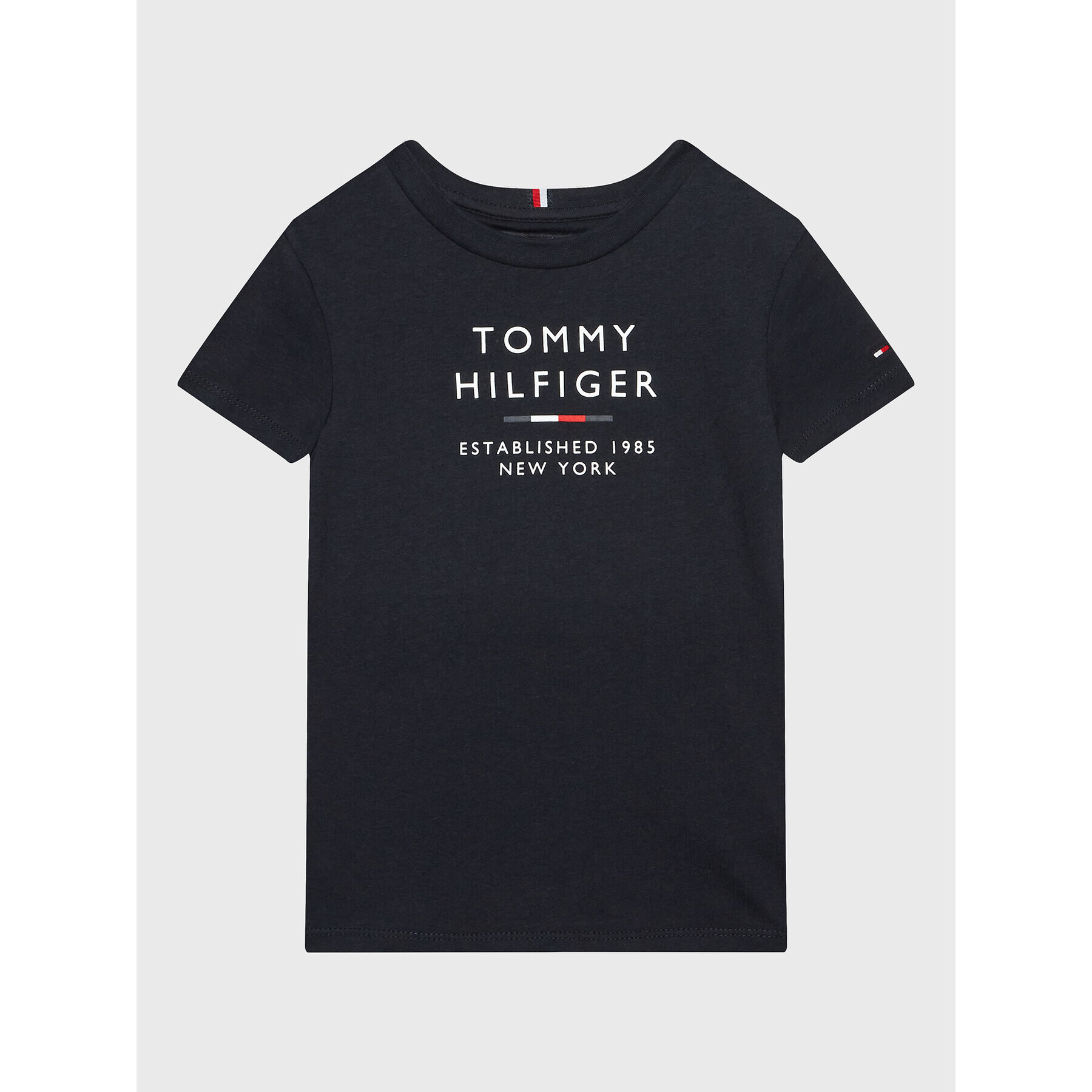 Tommy Hilfiger Тишърт Logo KB0KB08027 M Тъмносин Regular Fit - Pepit.bg