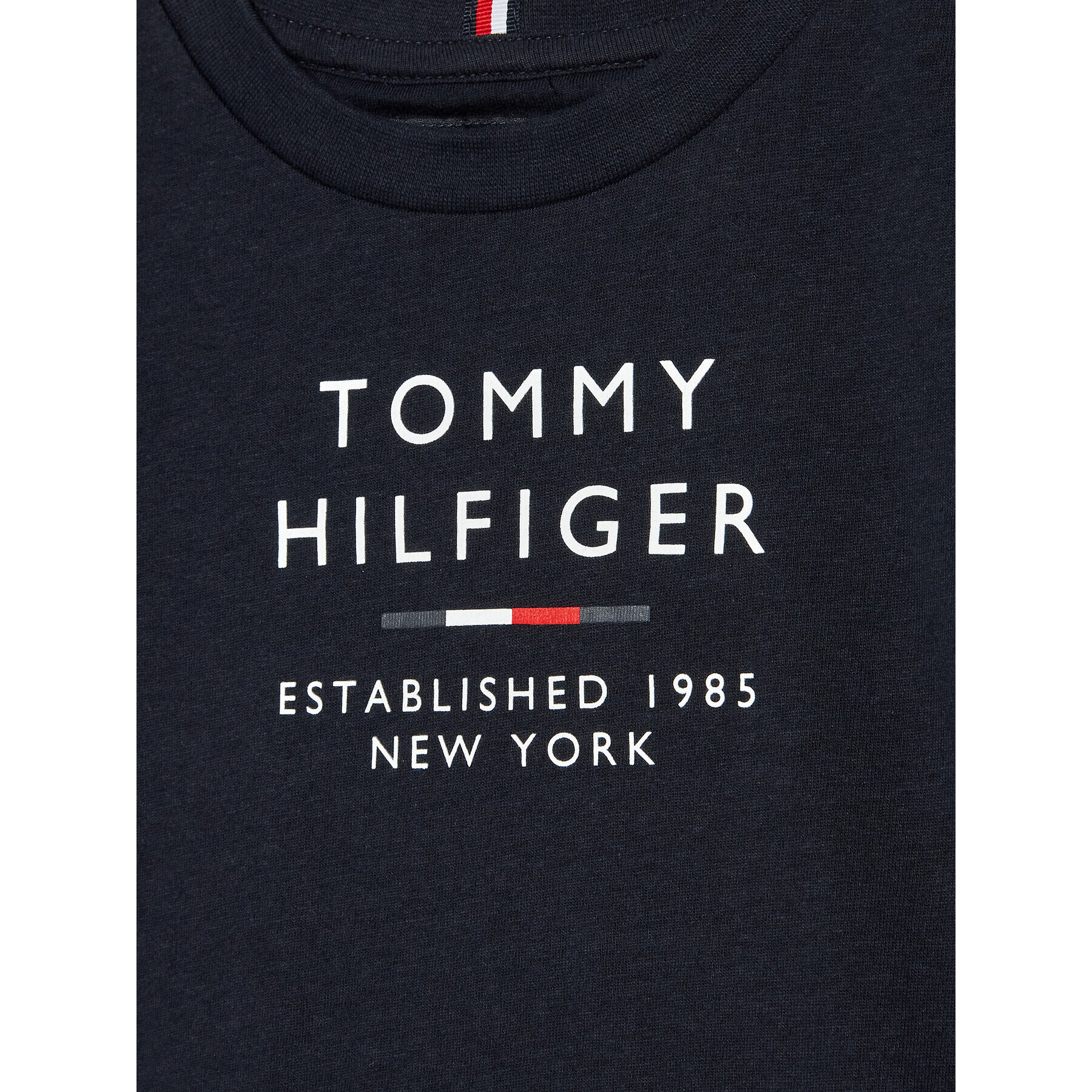 Tommy Hilfiger Тишърт Logo KB0KB08027 M Тъмносин Regular Fit - Pepit.bg