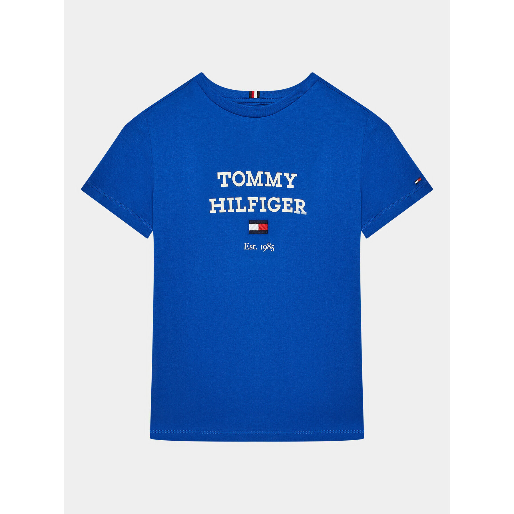 Tommy Hilfiger Тишърт Logo KB0KB08671 D Син Regular Fit - Pepit.bg