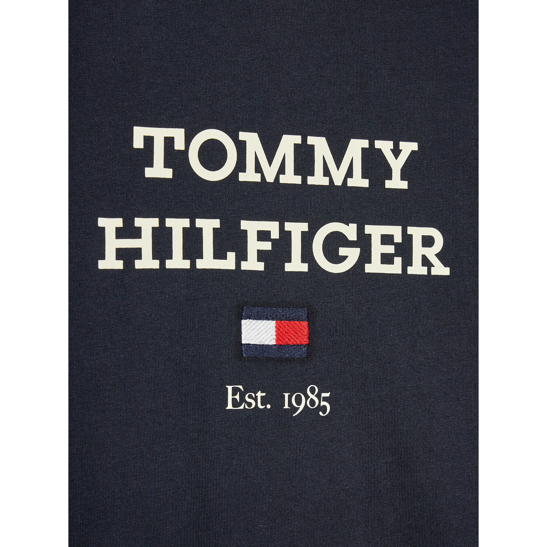 Tommy Hilfiger Тишърт Logo KB0KB08671 D Тъмносин Regular Fit - Pepit.bg