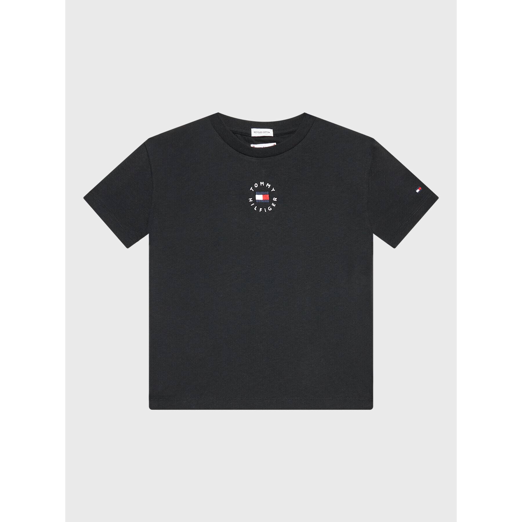 Tommy Hilfiger Тишърт Logo KS0KS00240 M Черен Regular Fit - Pepit.bg