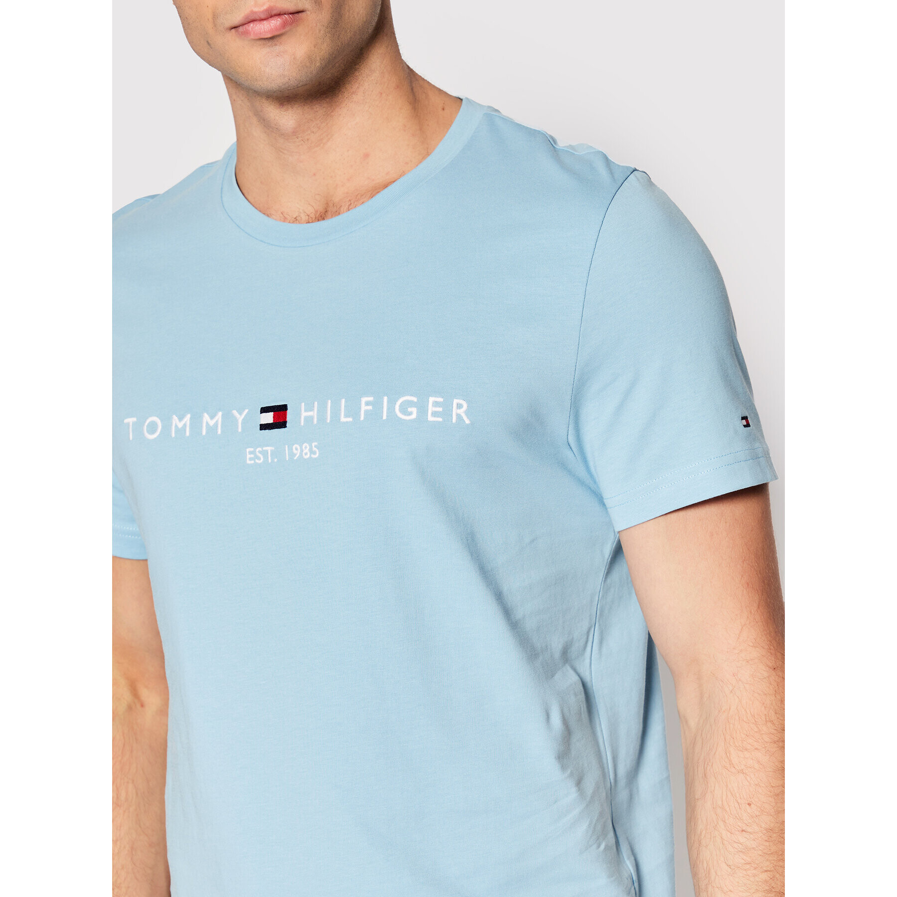 Tommy Hilfiger Тишърт Logo MW0MW11797 Син Regular Fit - Pepit.bg