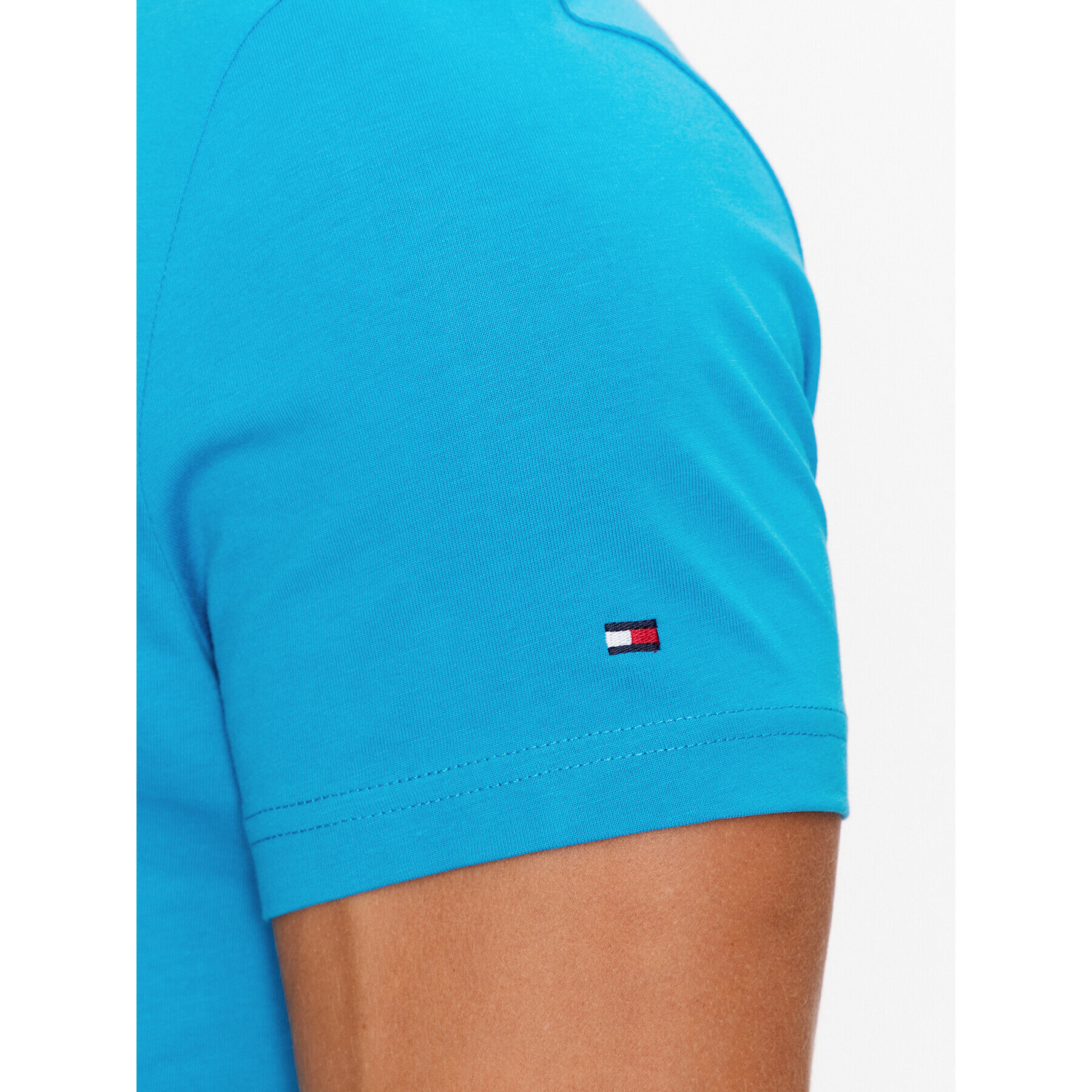 Tommy Hilfiger Тишърт Logo MW0MW11797 Син Slim Fit - Pepit.bg