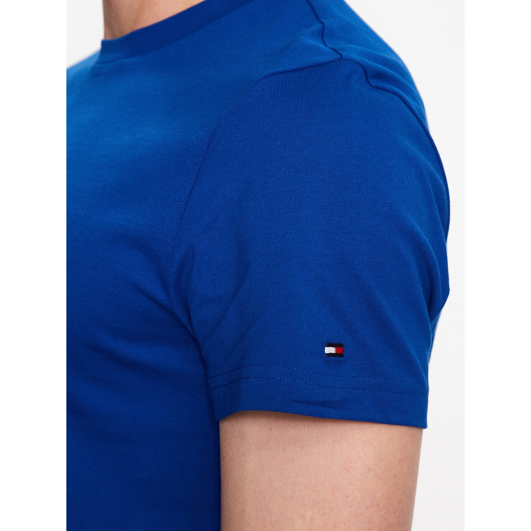 Tommy Hilfiger Тишърт Logo MW0MW11797 Тъмносин Slim Fit - Pepit.bg