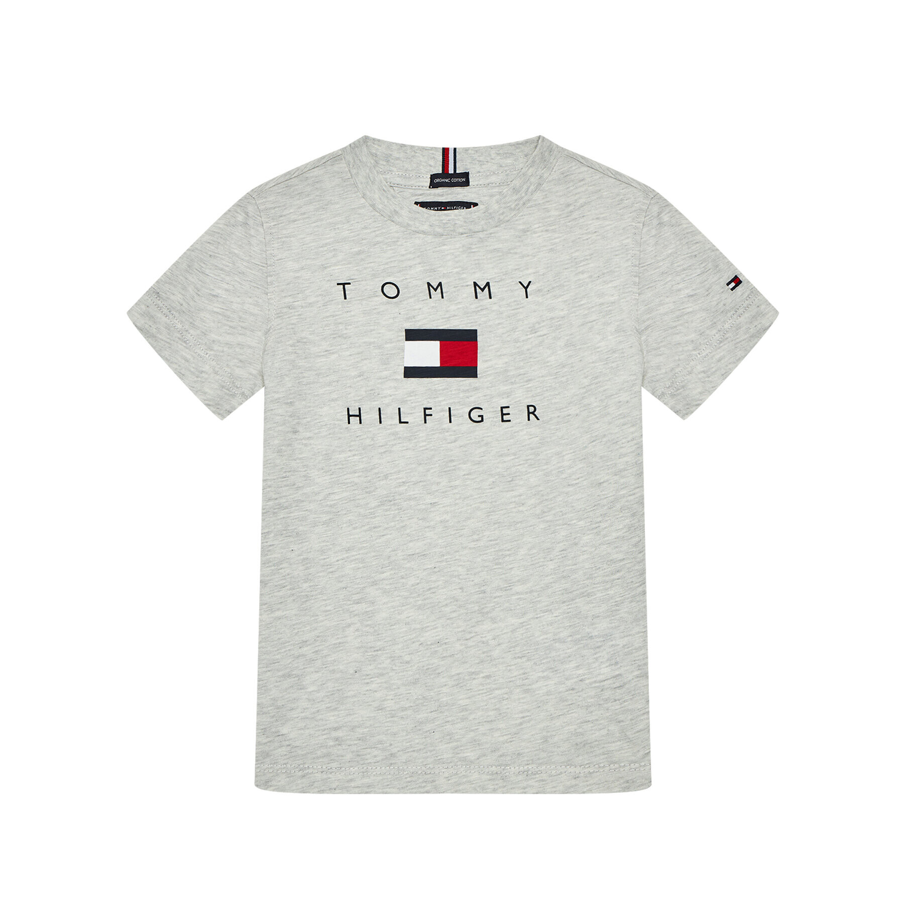 Tommy Hilfiger Тишърт Logo Tee KB0KB06523 D Сив Regular Fit - Pepit.bg